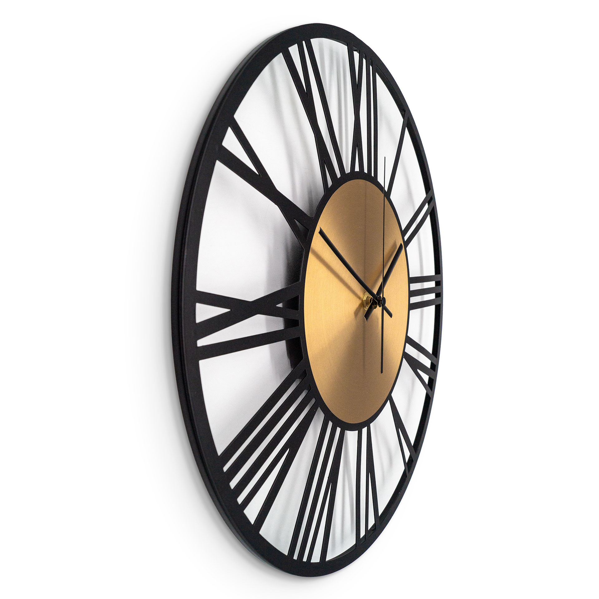 XL Wanduhr - Industrielle Metall Uhr für Büro, Schlafzimmer, Wohnzimmer Ø40 cm