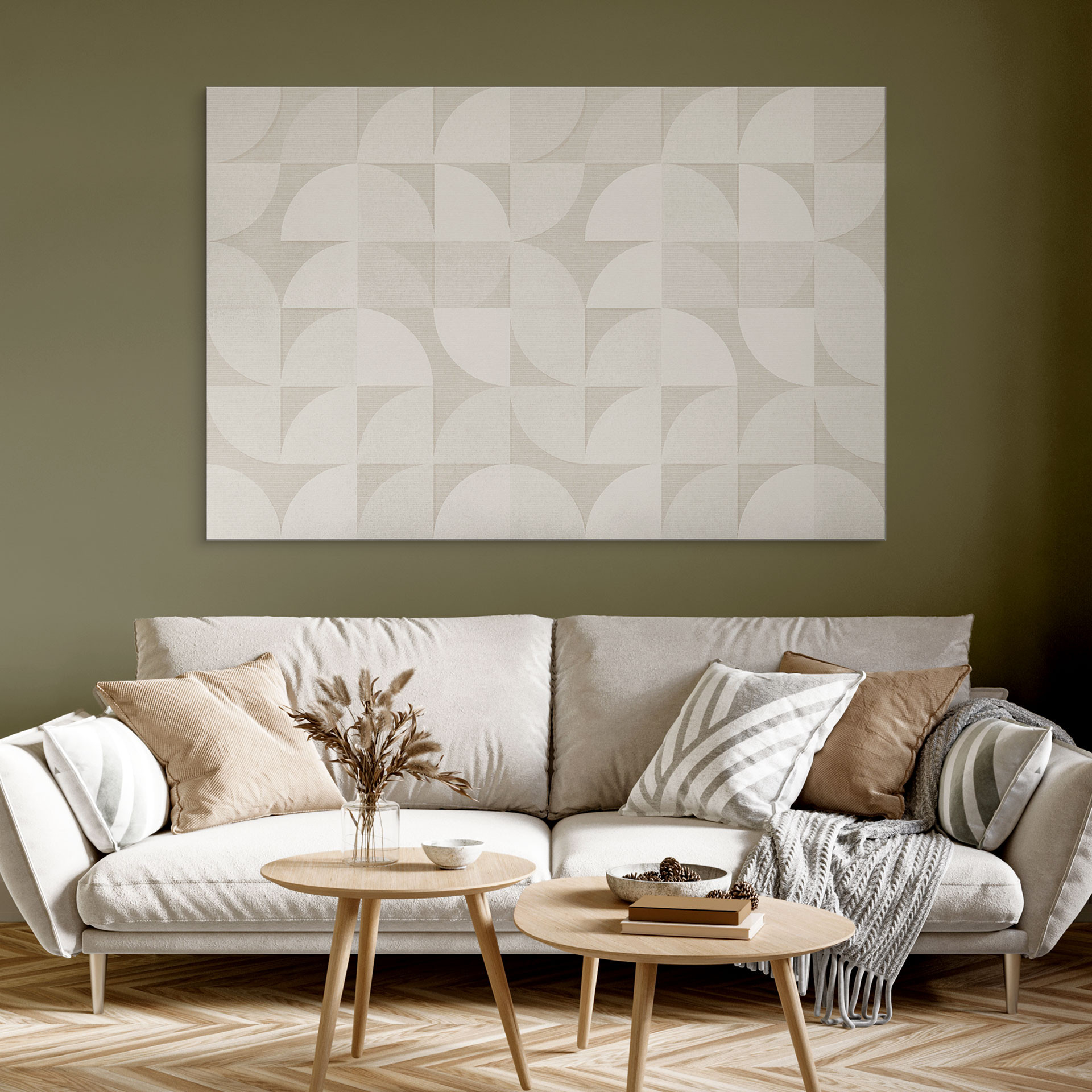 Billede af halvcirkel i retrostil - Bloomery Decor – print på aluminium (Alu-Dibond)