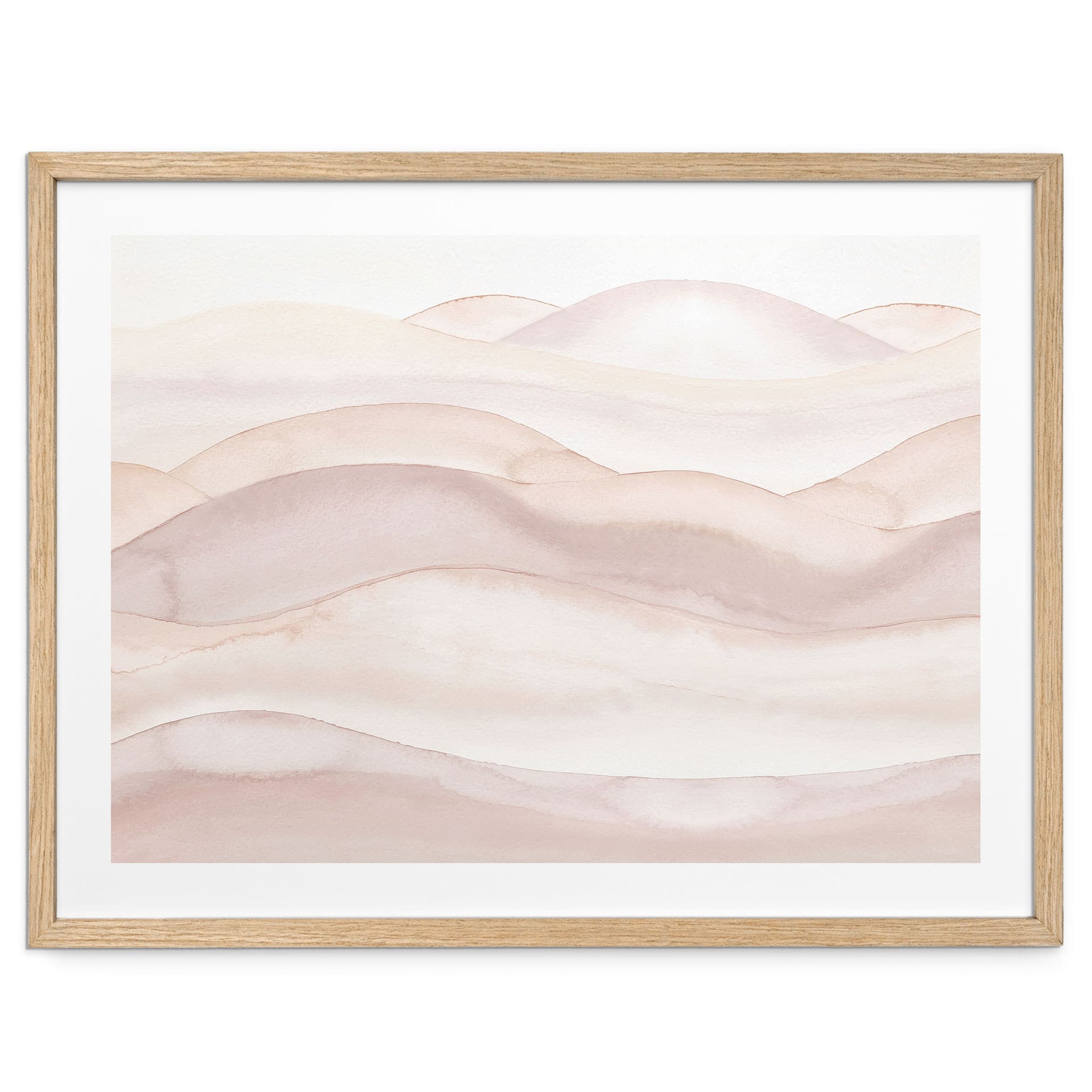 Poster Douces collines en aquarelle - Bloomery Decor