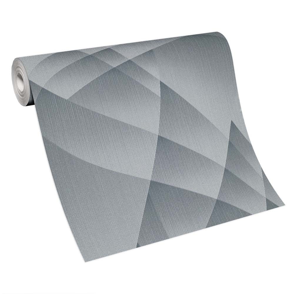 3D behang, geometrisch behang Fashion for Walls 4 by Guido Maria Kretschmer zilver