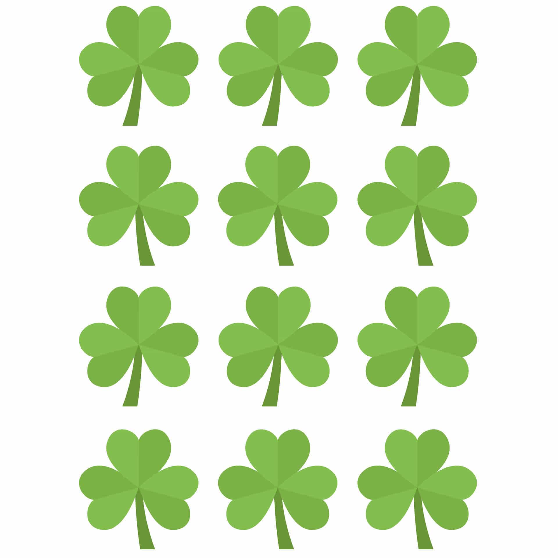 Wandtattoo Emoji Shamrock Set