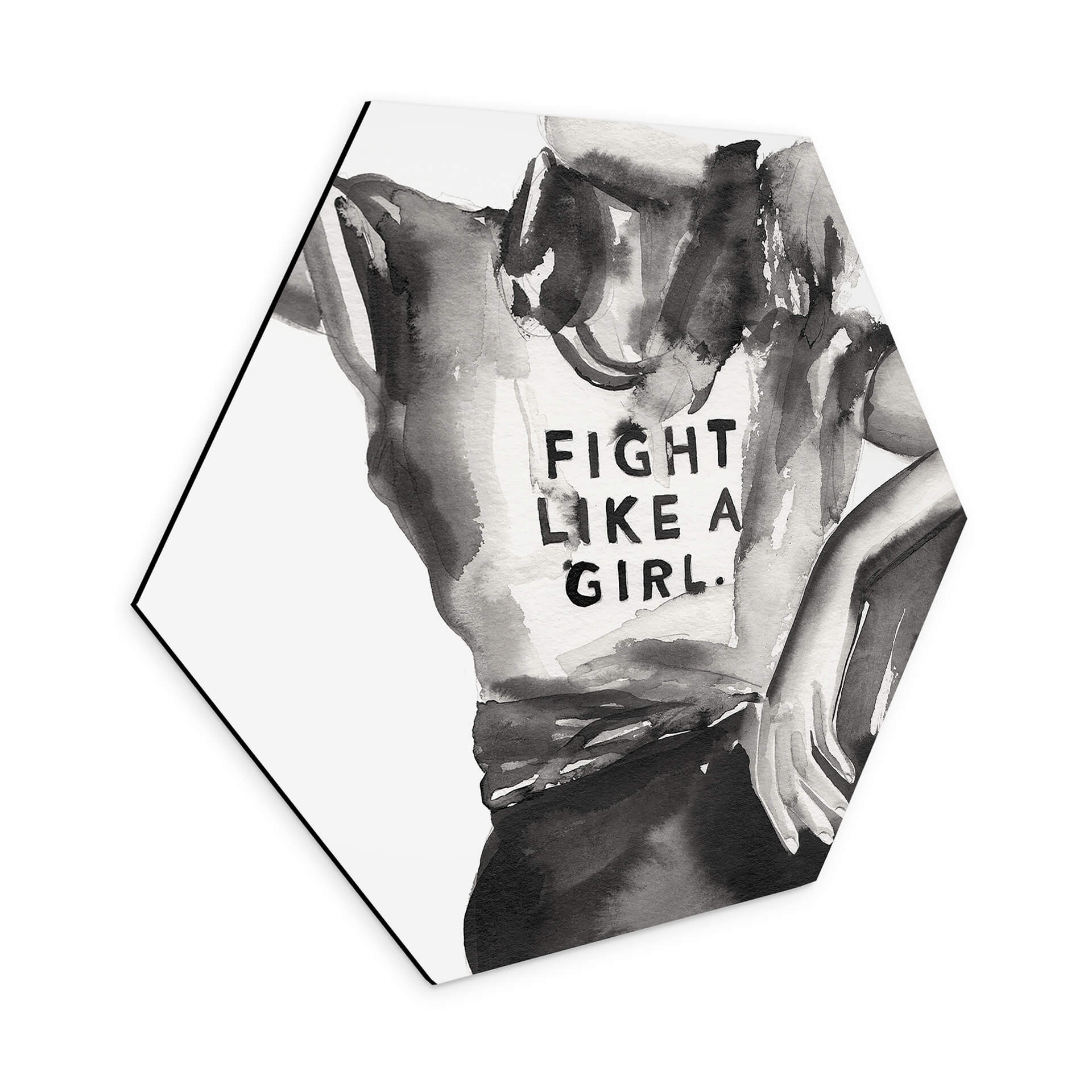 Hexagon Dibond Verbaan - Fight like a Girl