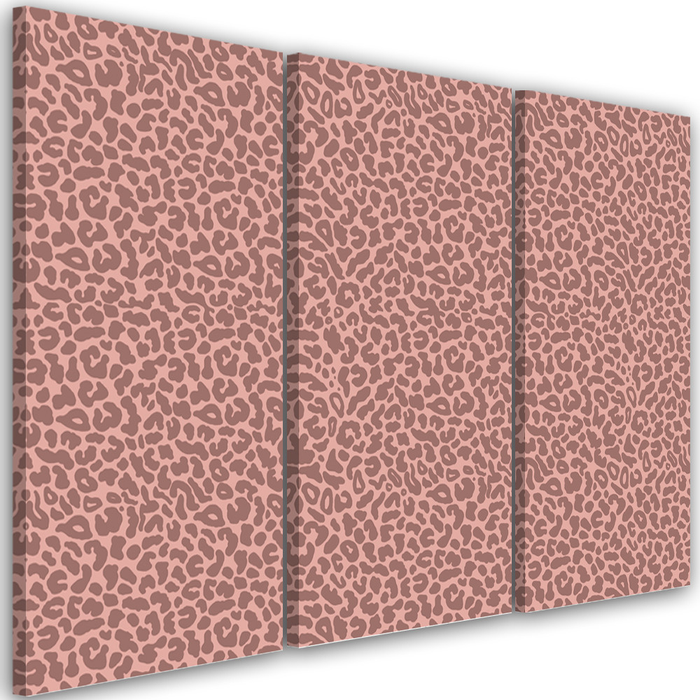 3 stykke lærredsprint, Leopard Leopard Pels Patches Mønster