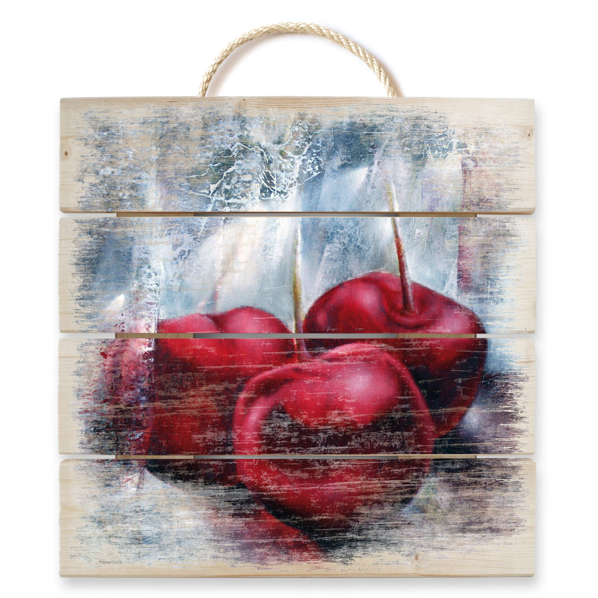 Obraz drewniany Schmucker - Wiśnie - 40x41,5 cm