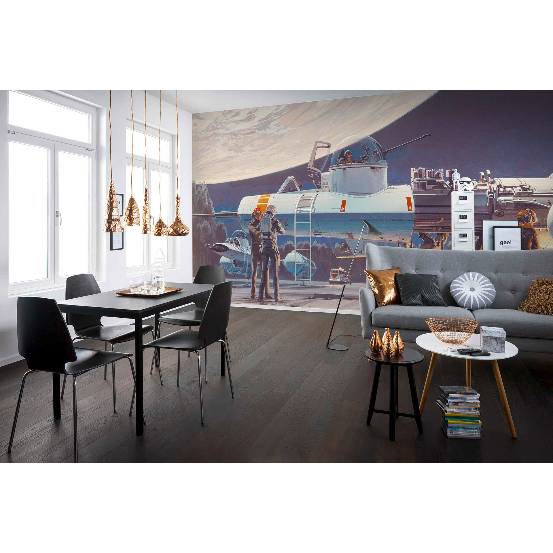 Vlies Fototapete - Star Wars Classic RMQ Yavin Y-Wing - 500 x 250 cm