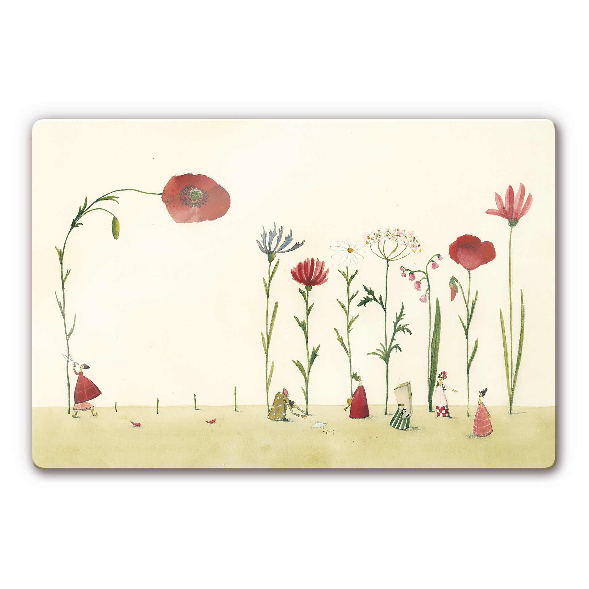 Glasschilderij Leffler - Eenzame Bloem