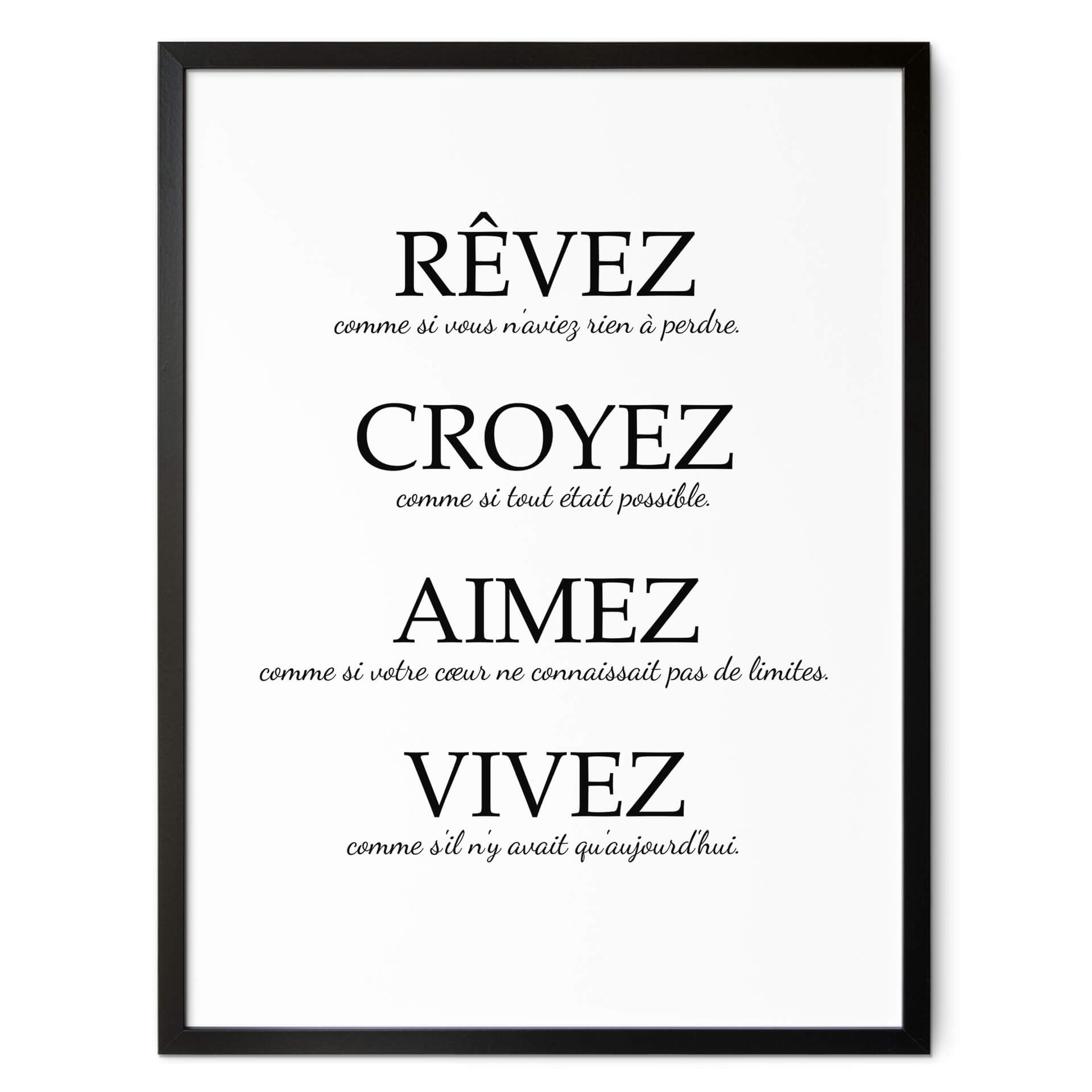Plakat Rêvez croyez aimez vivez