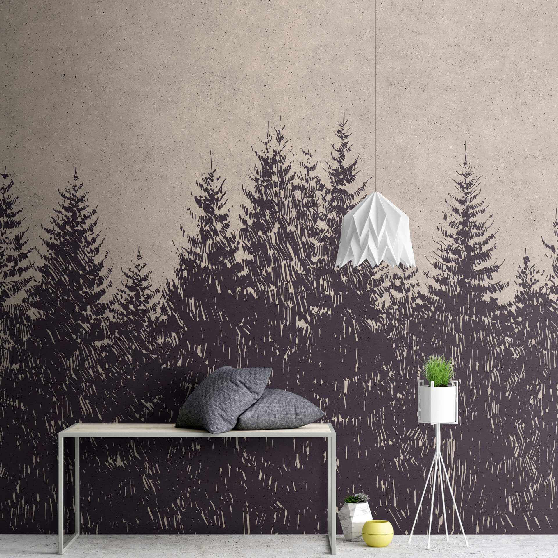 Livingwalls Fotobehang Walls by Patel black forest 1