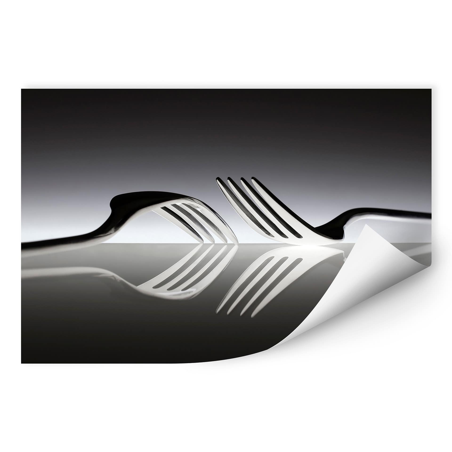 Wallprint De Kogel - Silverware Reflection