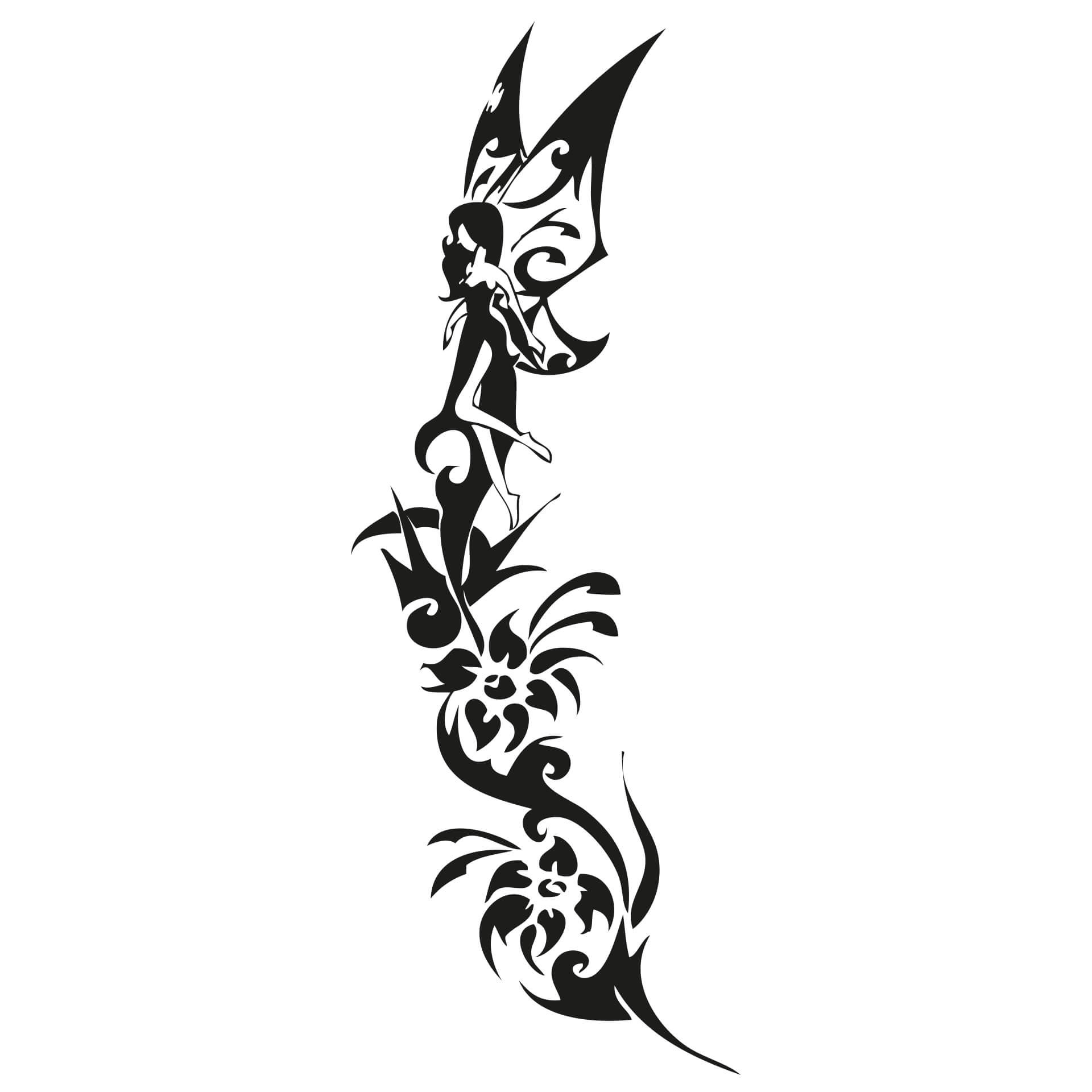 Wallsticker Tribal Nymfe