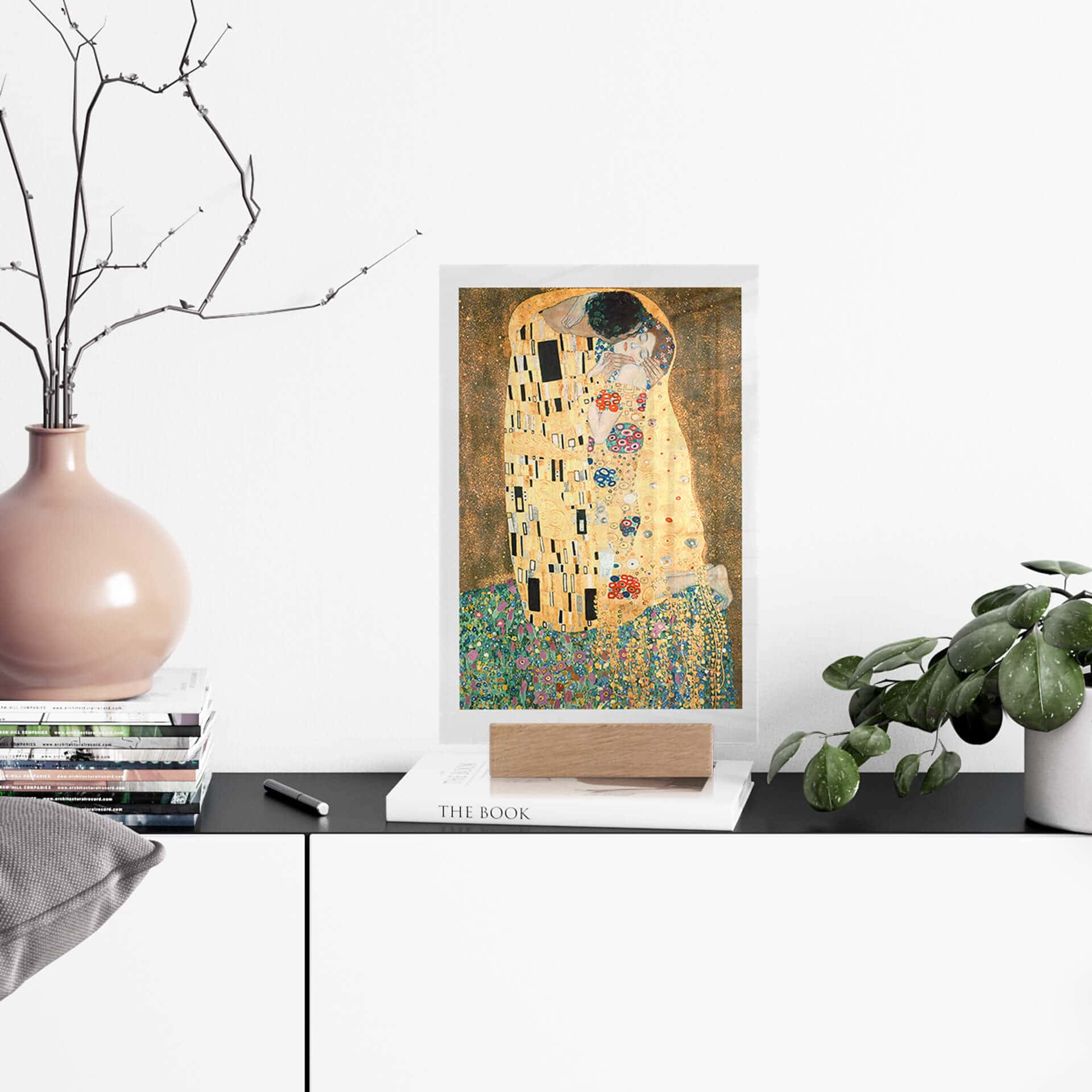 Klimt borddekoration - Kysset