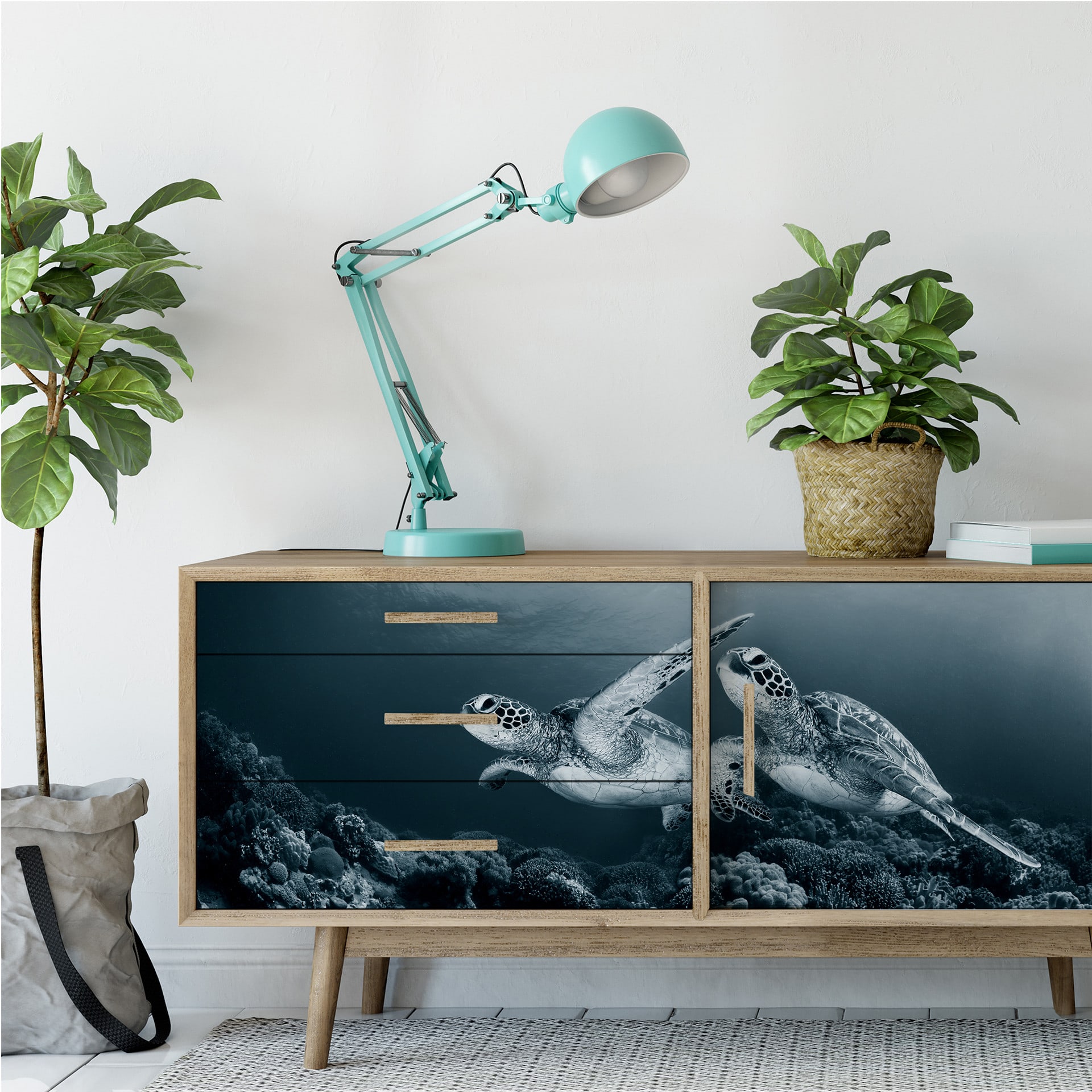 Wallprint Narchuk - Zwei Schildkröten auf Reisen