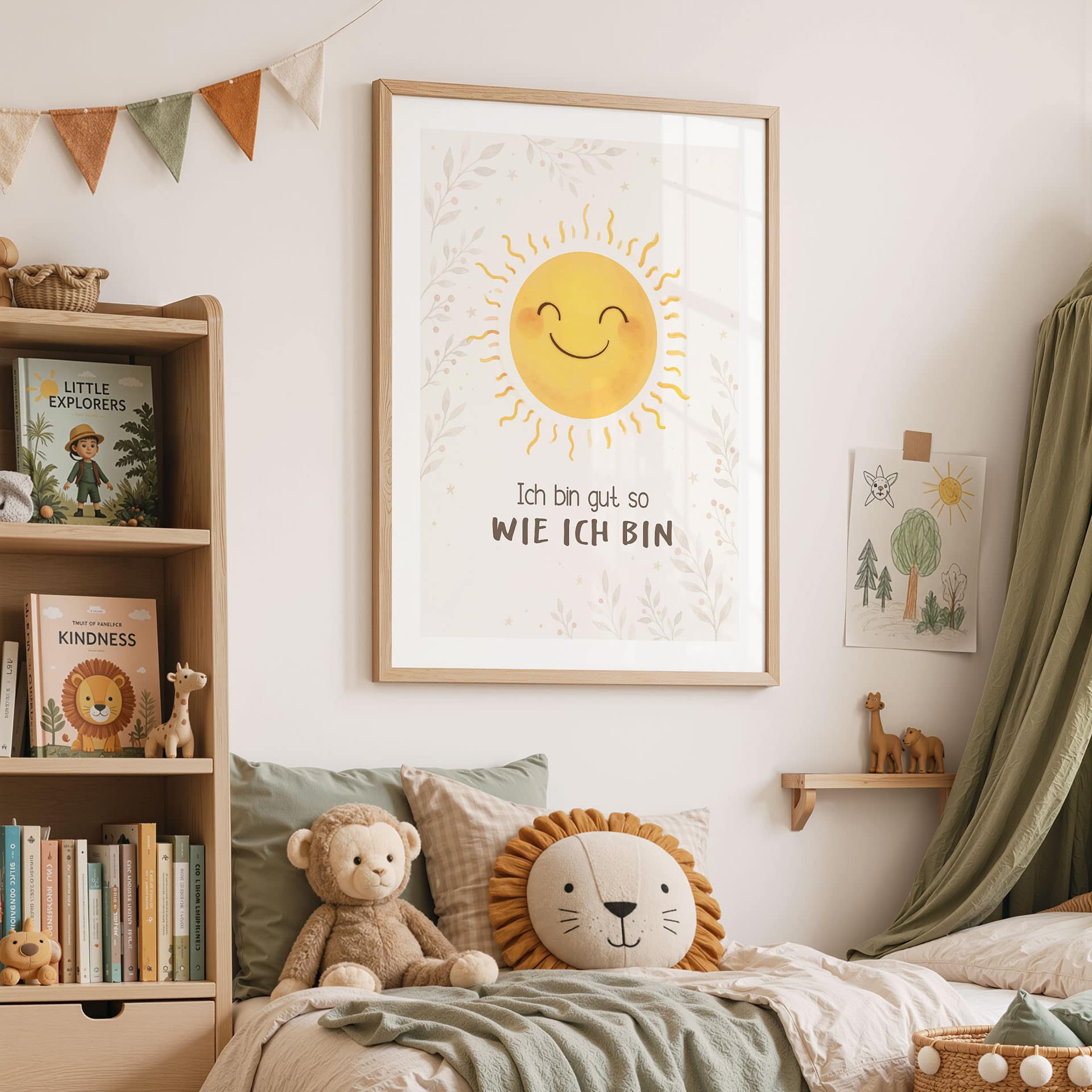 Kinder-Poster 'Ich bin gut so wie ich bin' mit Sonne