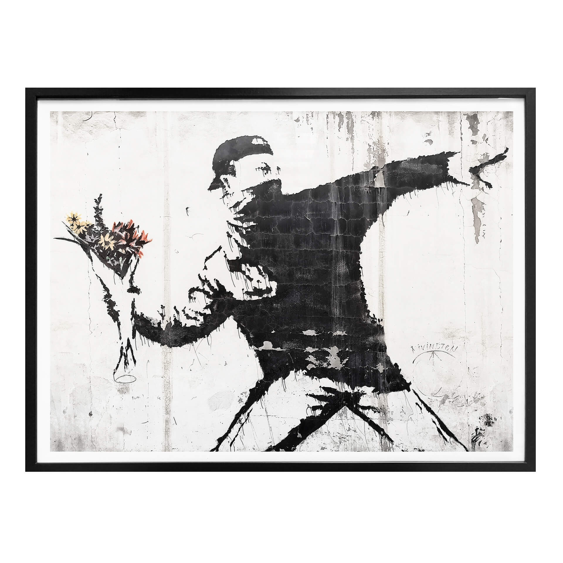 Plakat Banksy - Miotacz kwiatów