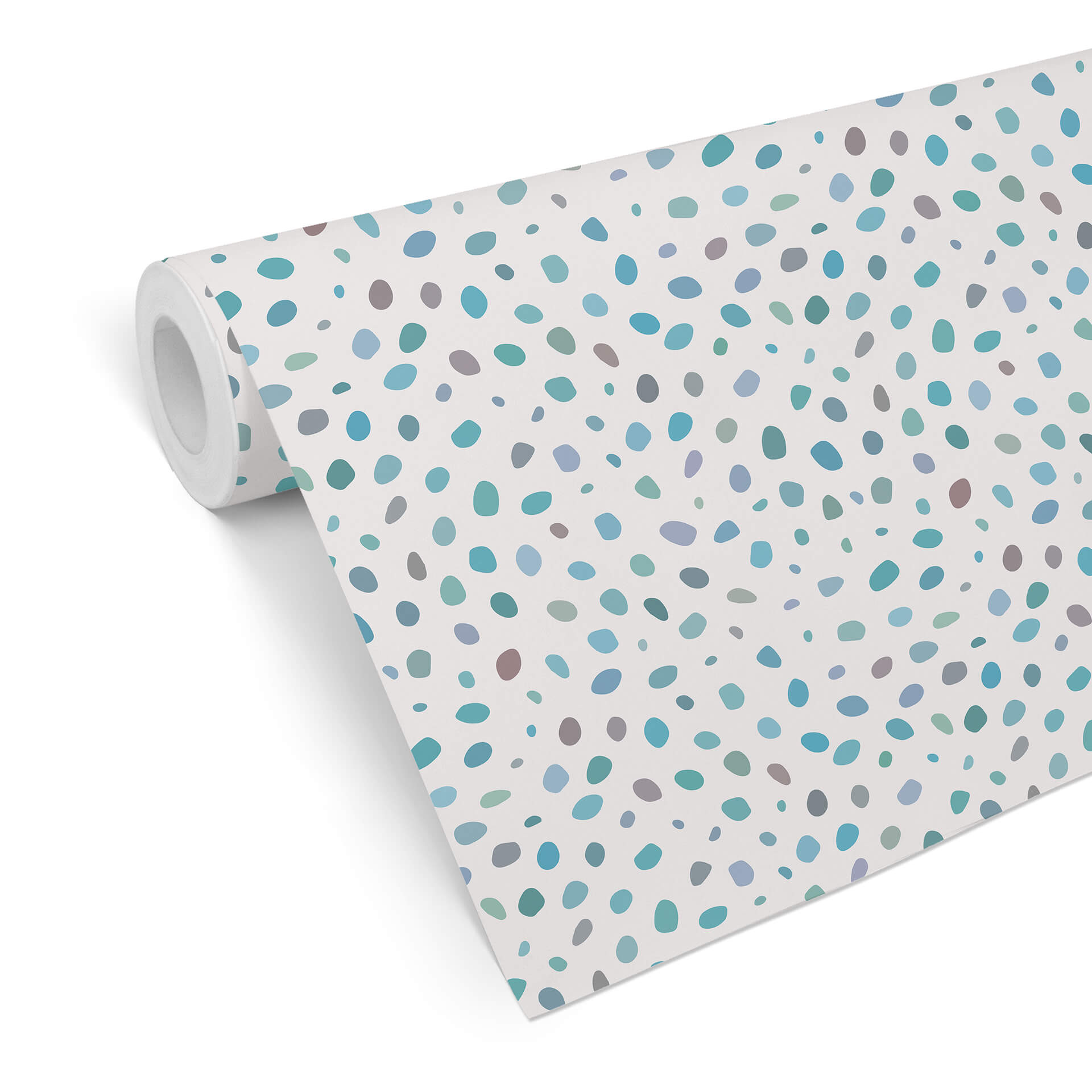 Patroonbehang Bonte Confetti - blauw