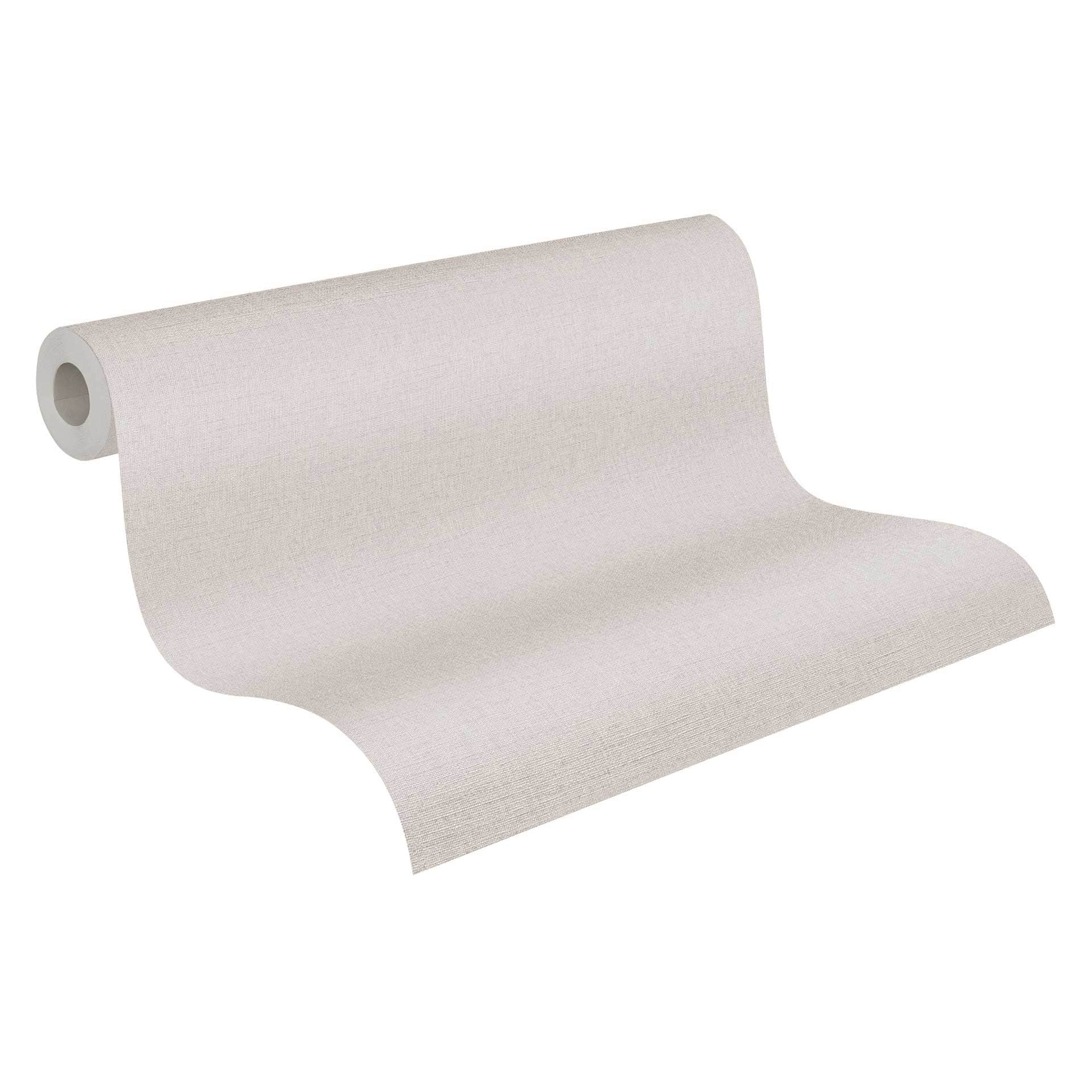 Eenheidsbehang in linnenlook crème - tijdloos & elegant structuurbehang