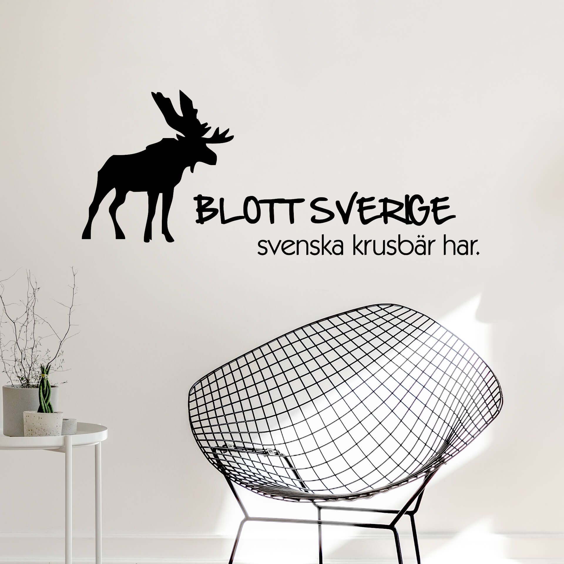 Wallsticker Blott Sverige svenska krusbär har