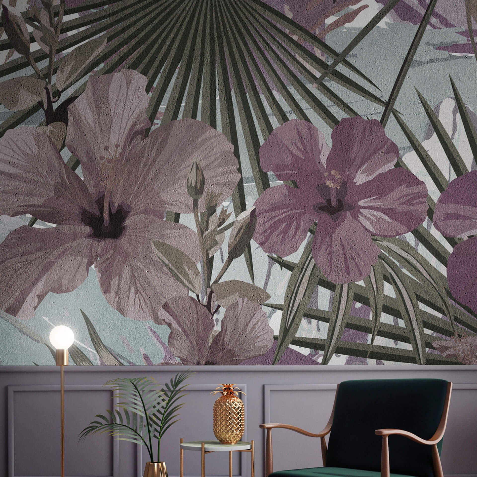 Livingwalls Fotobehang Walls by Patel hibiscus 2