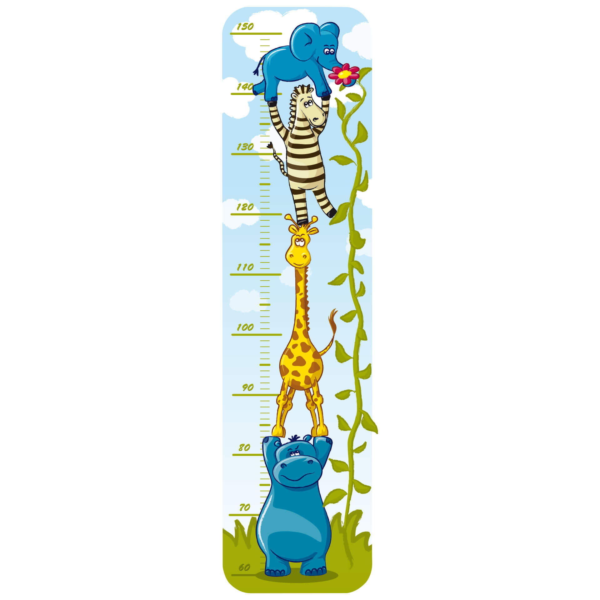 Wandtattoo Messlatte Tiere