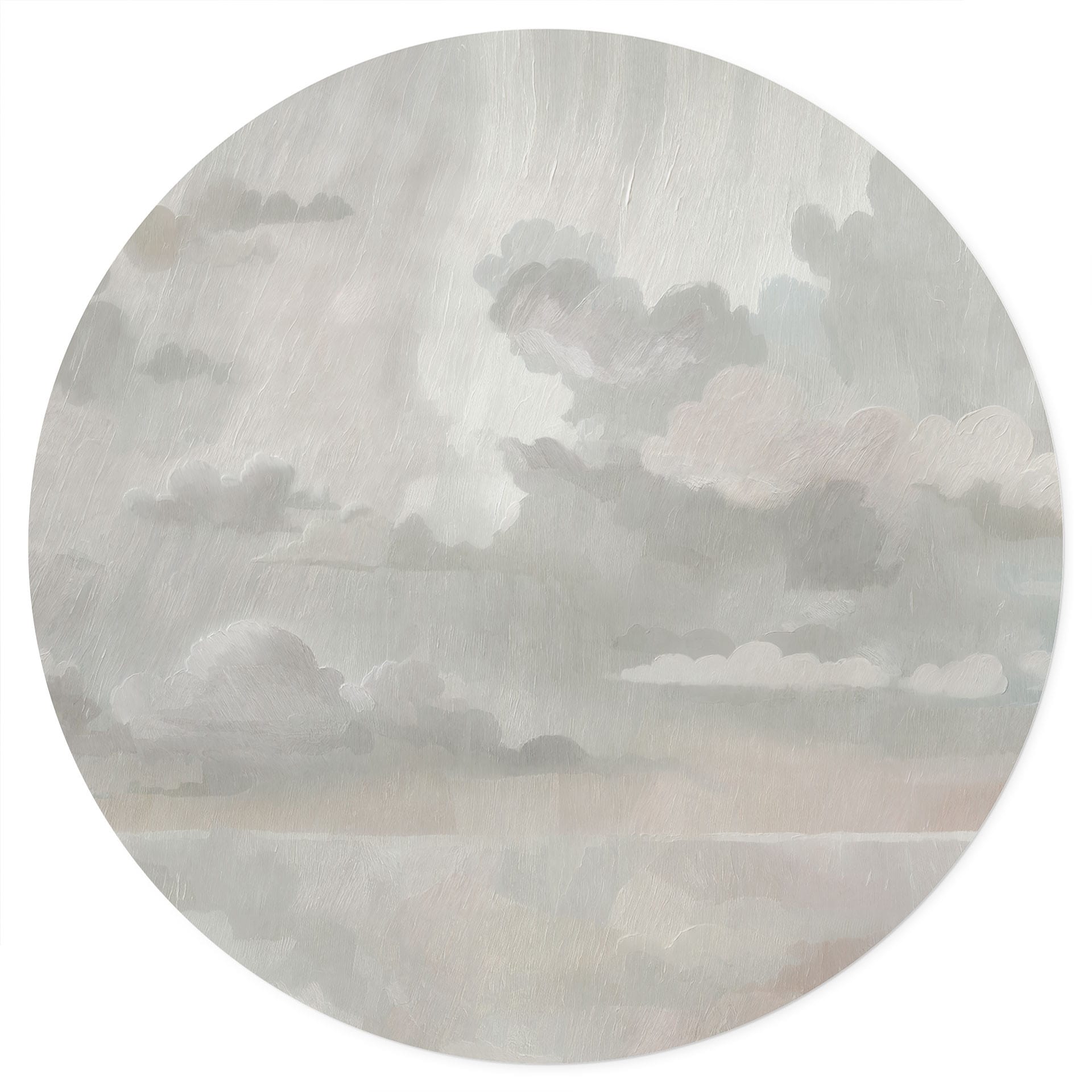 Muursticker Velvet Smoke - Abstracte Wolken - Sir Edward x Grigory Gladarev - Rond