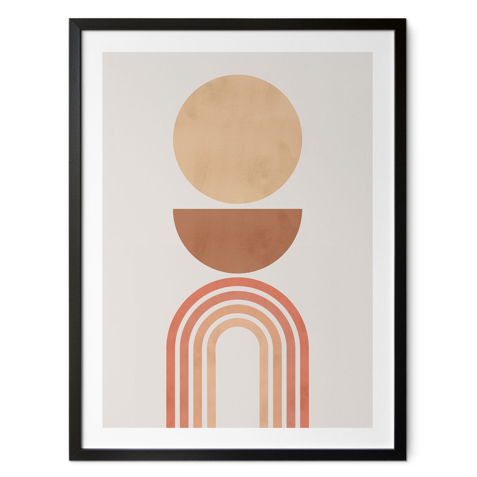 Poster Abstrakte Balance - Retro Bögen und Kreise - Costa
