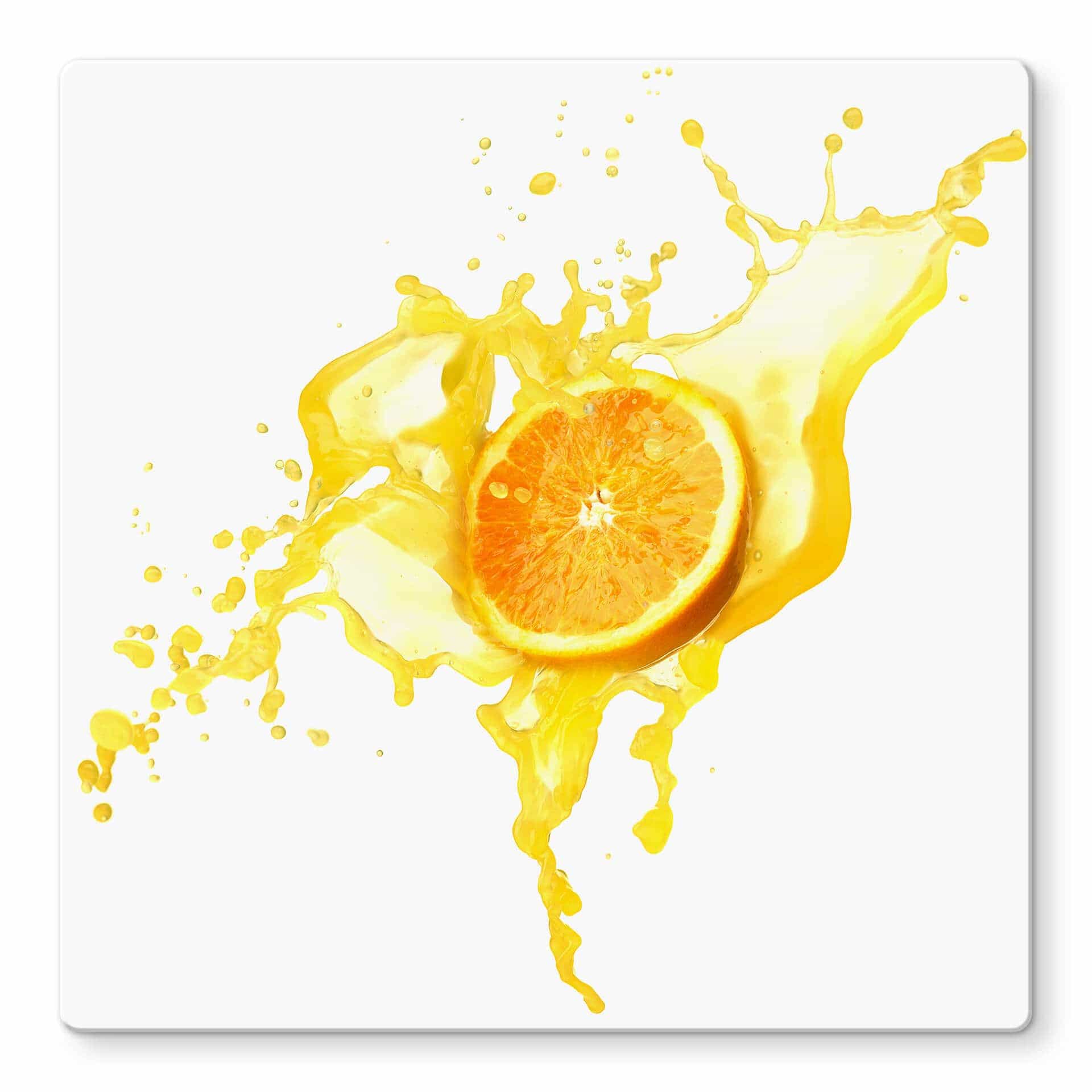 Tableau en verre - Oranges espagnoles - carré