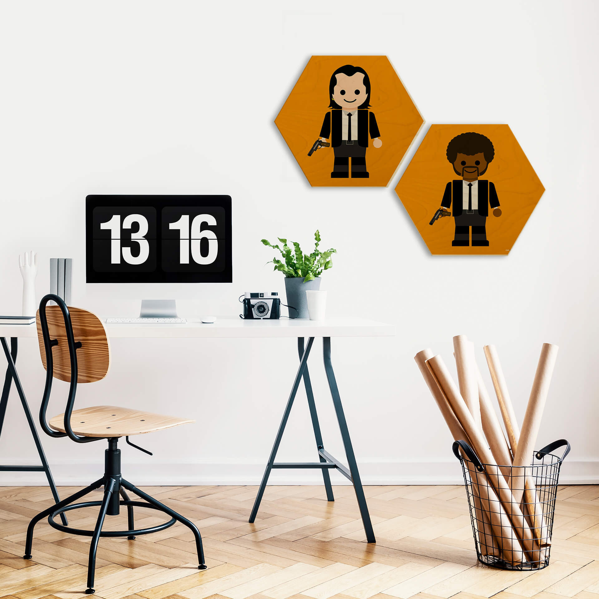 Hexagon - Holz Birke-Furnier Gomes - Pulp Fiction Spielzeug Jules Winnfield