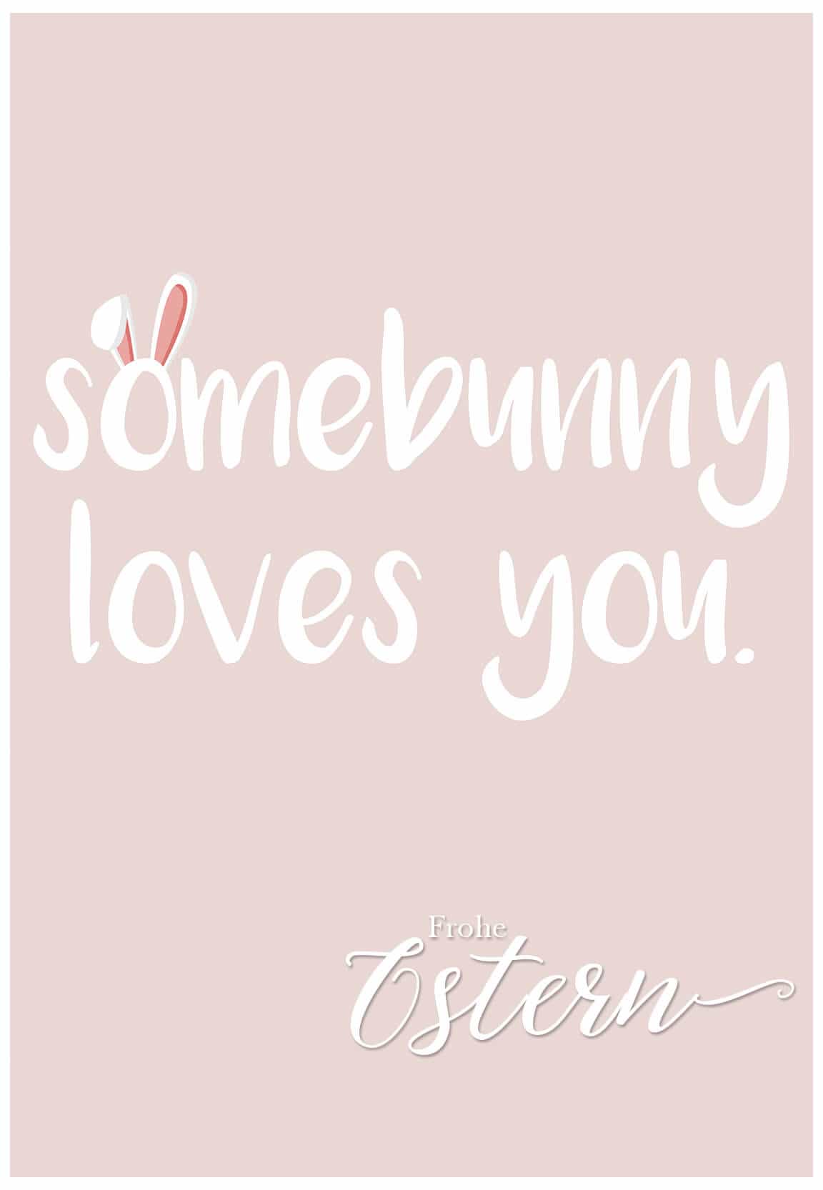 Gutschein Frohe Ostern - Somebunny loves you.
