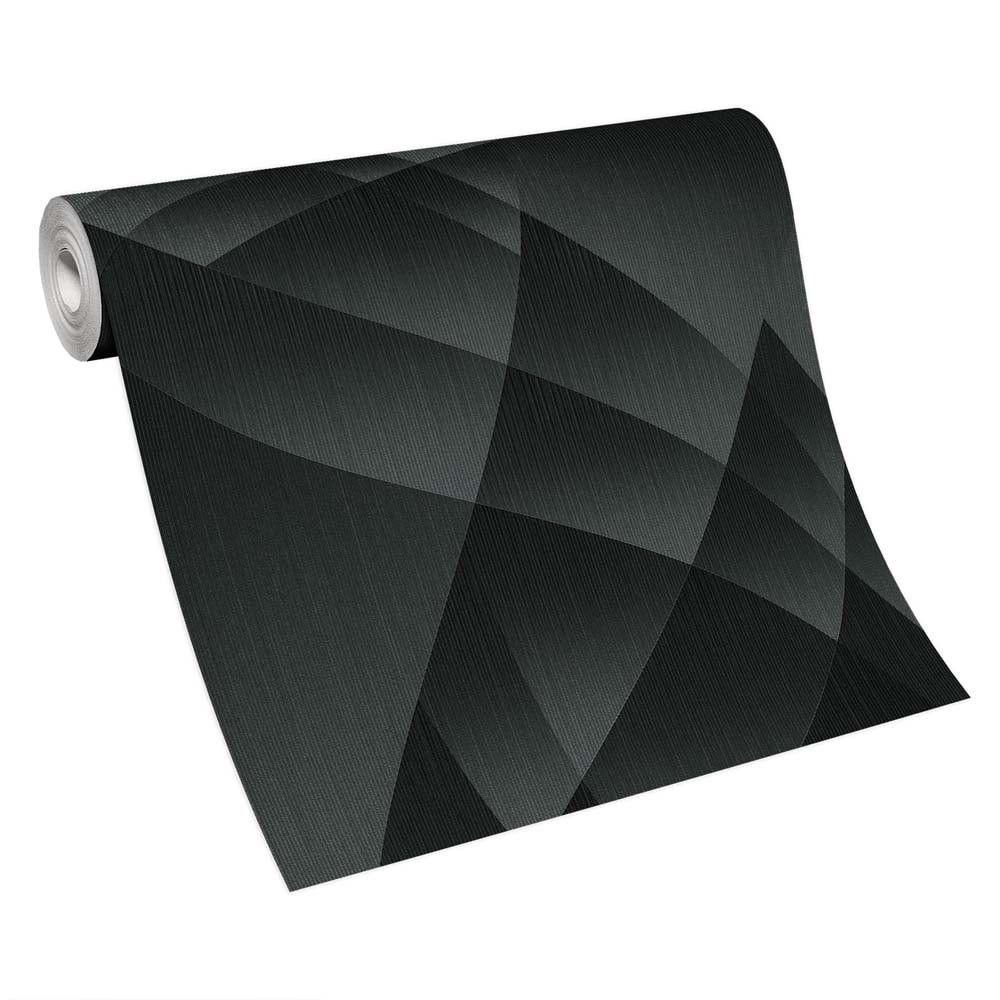3D behang, geometrisch behang Fashion for Walls 4 by Guido Maria Kretschmer zwart
