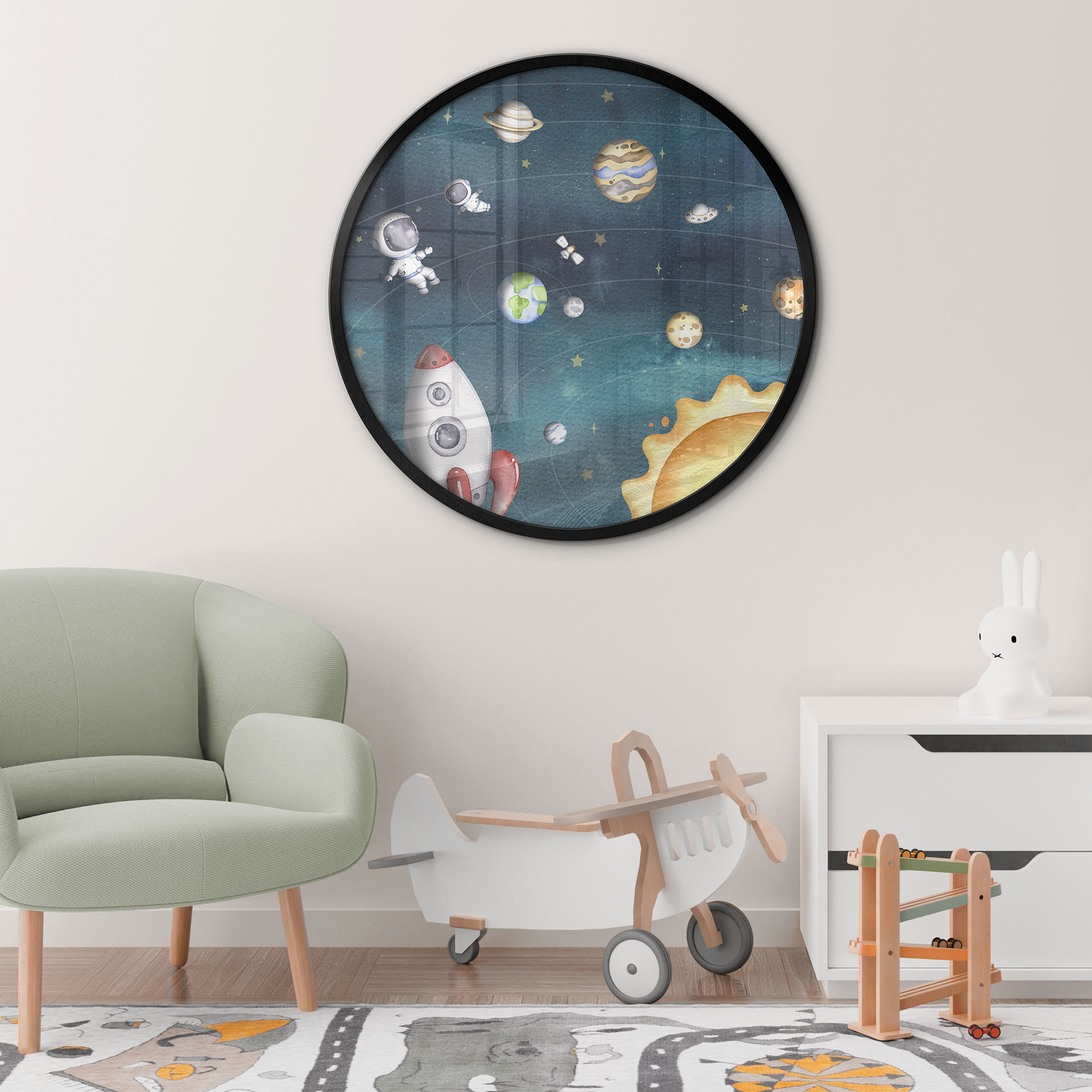 Poster Aventure spatiale avec des astronautes - Oliver Robins