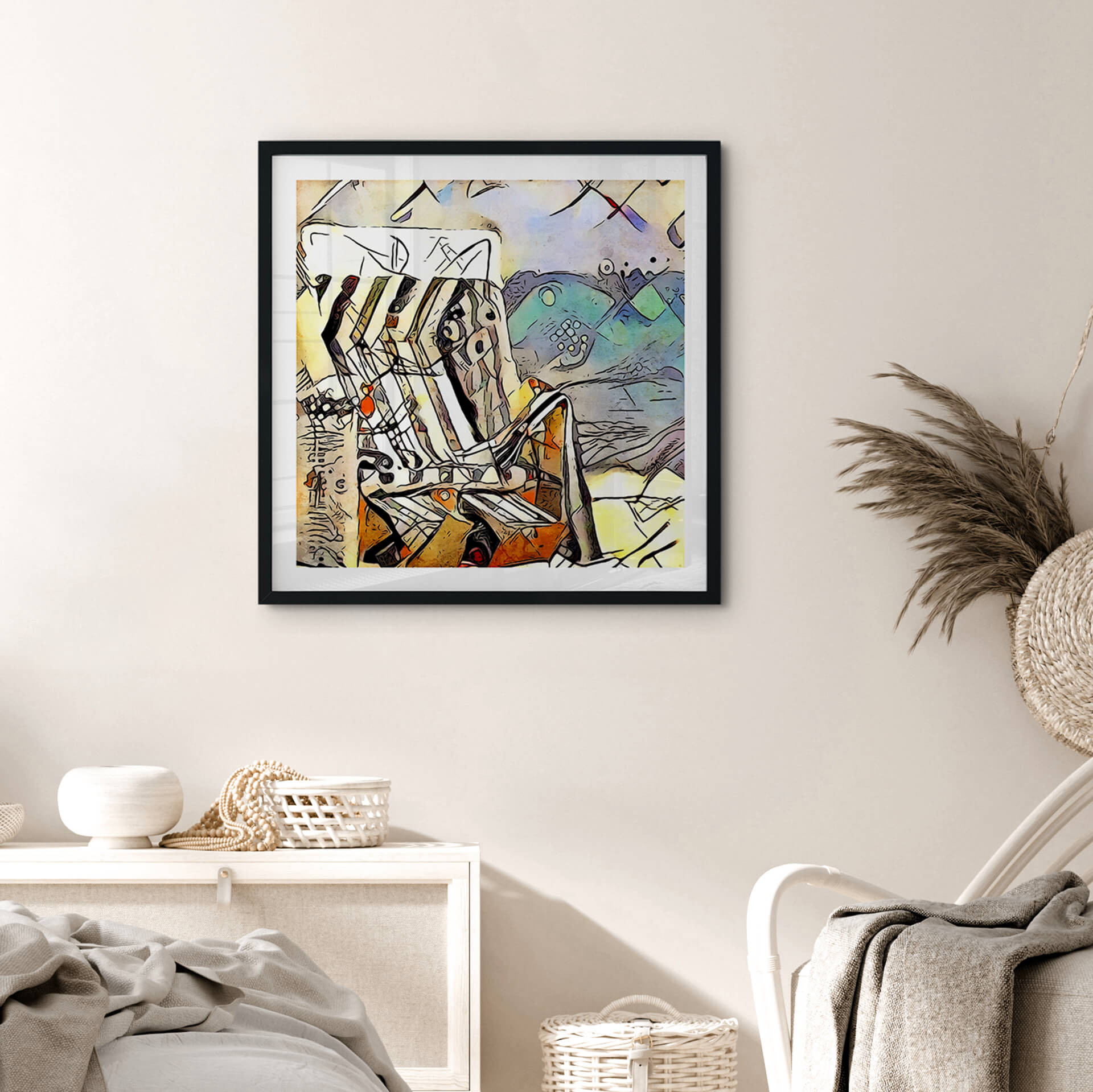 Plakat Zamart - Kandinsky spotyka Warnemünde - Kwadrat
