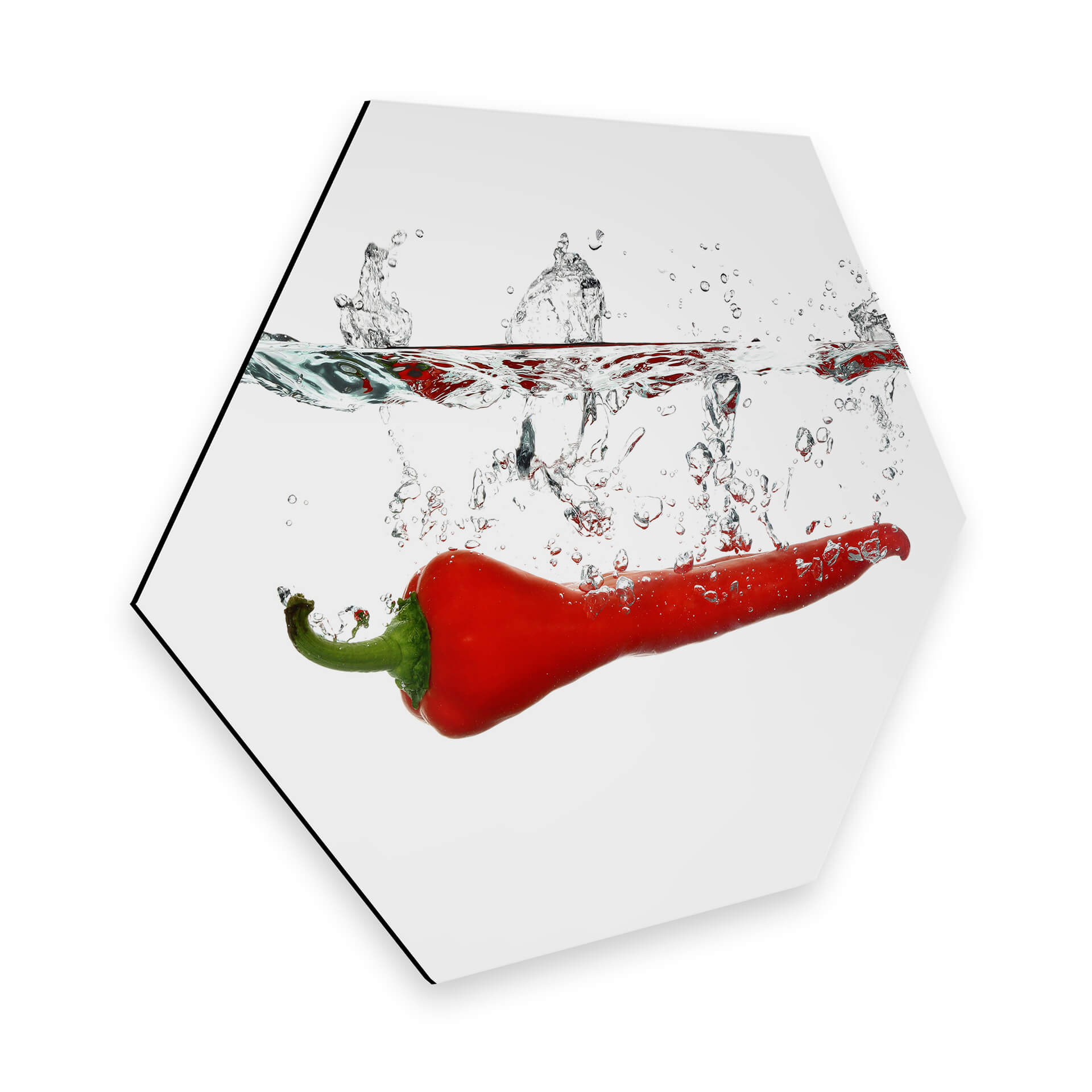 Hexagon - Alu-Dibond - Chili