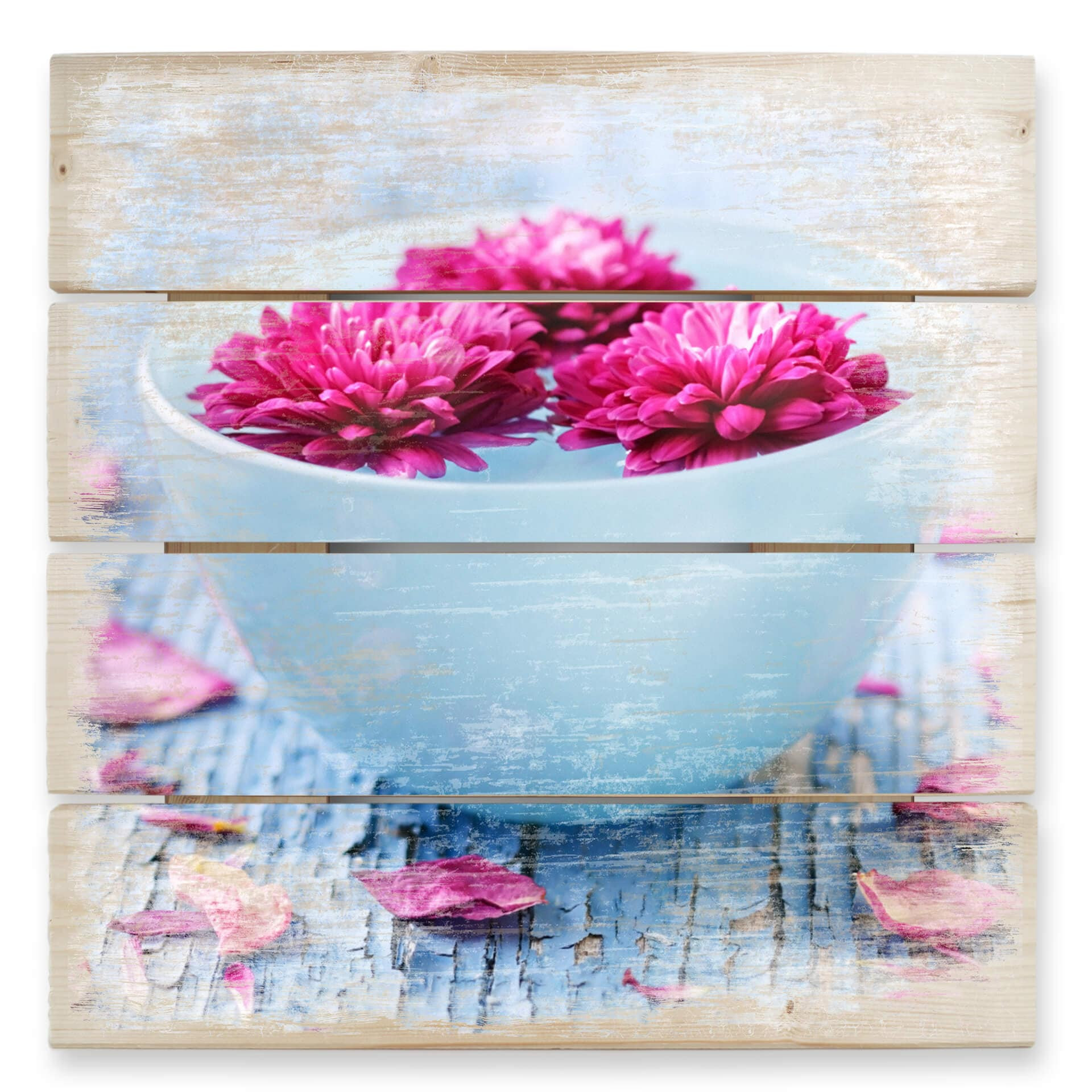 Obraz drewniany Wellness ambience - 40x41,5 cm