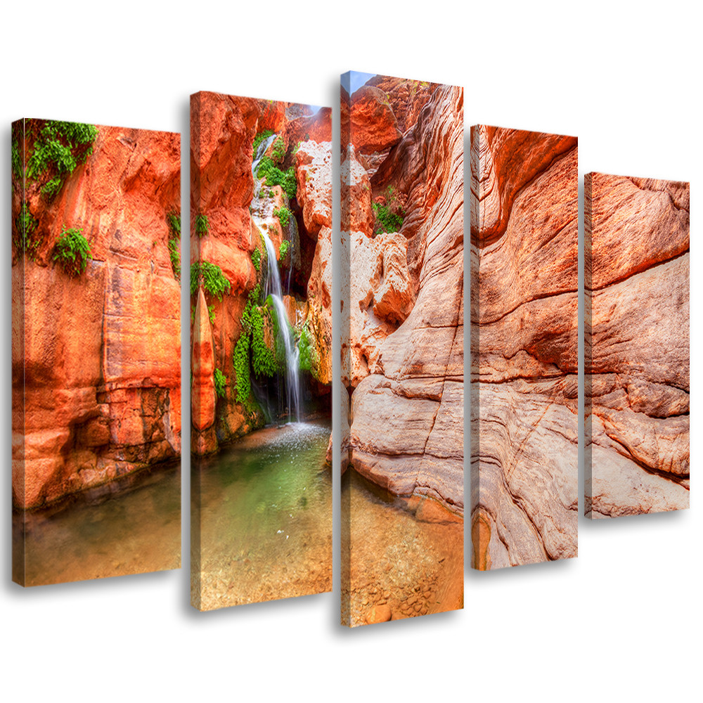 Lærredstryk 5 stykker, Grand Canyon landskab
