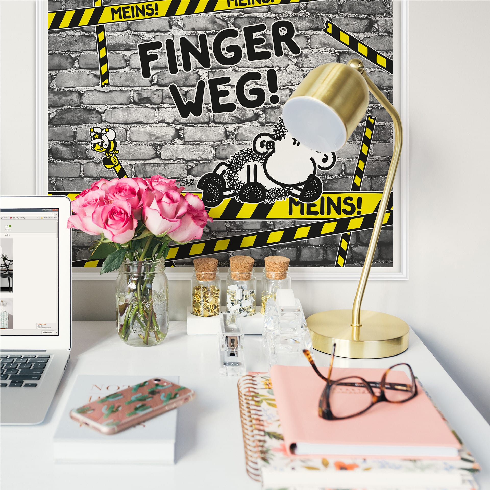 Wallprint W - sheepworld Finger weg! Meins!