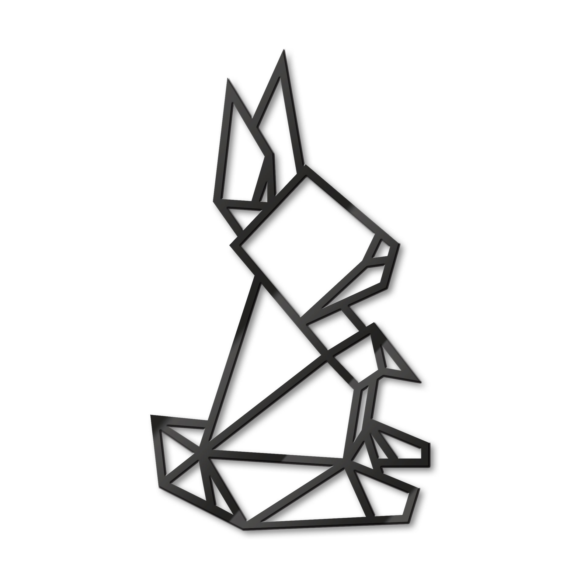 Akrylowa dekoracja królik origami