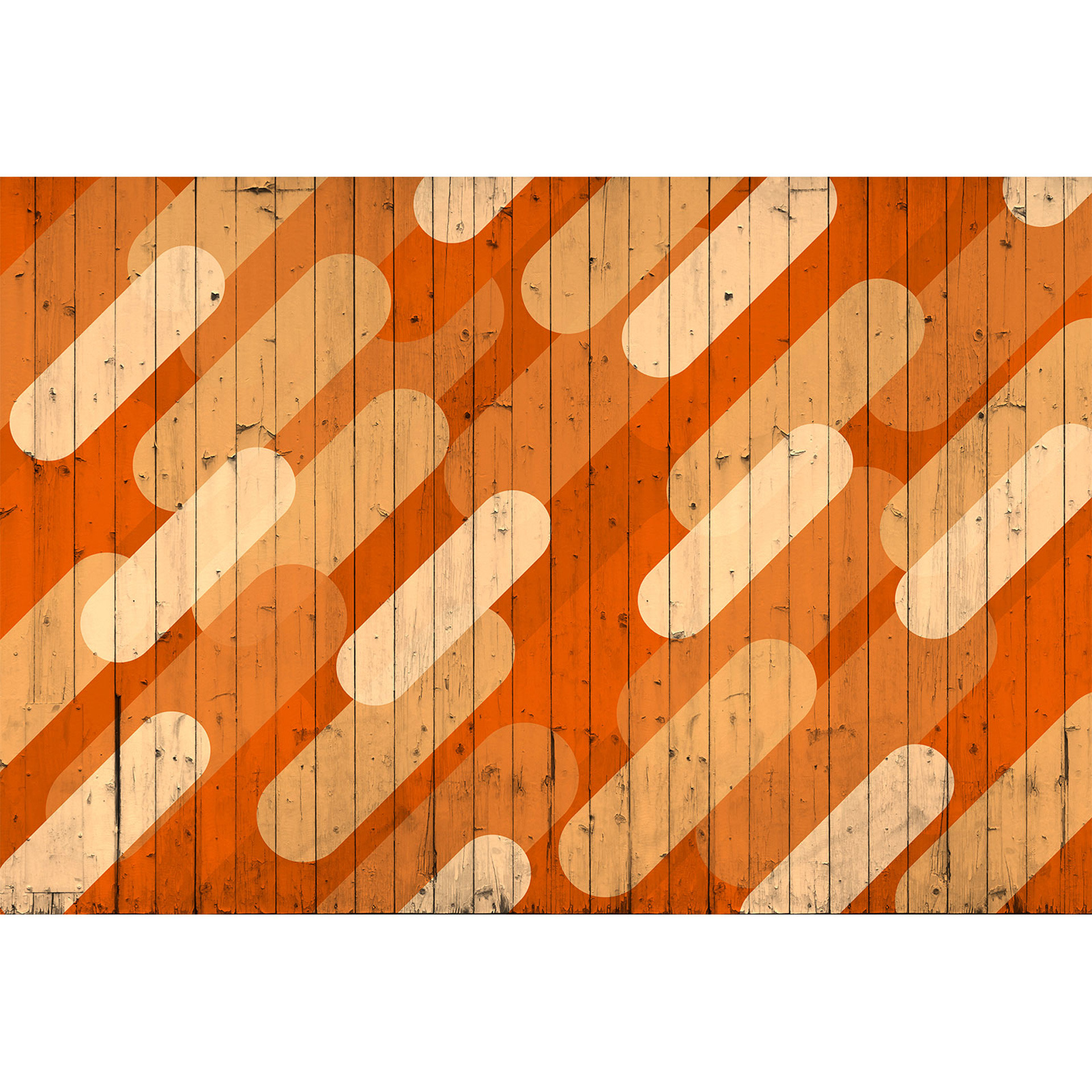 Architects Paper Papier peint photo Atelier 47 Pill Pattern graphique gris orange