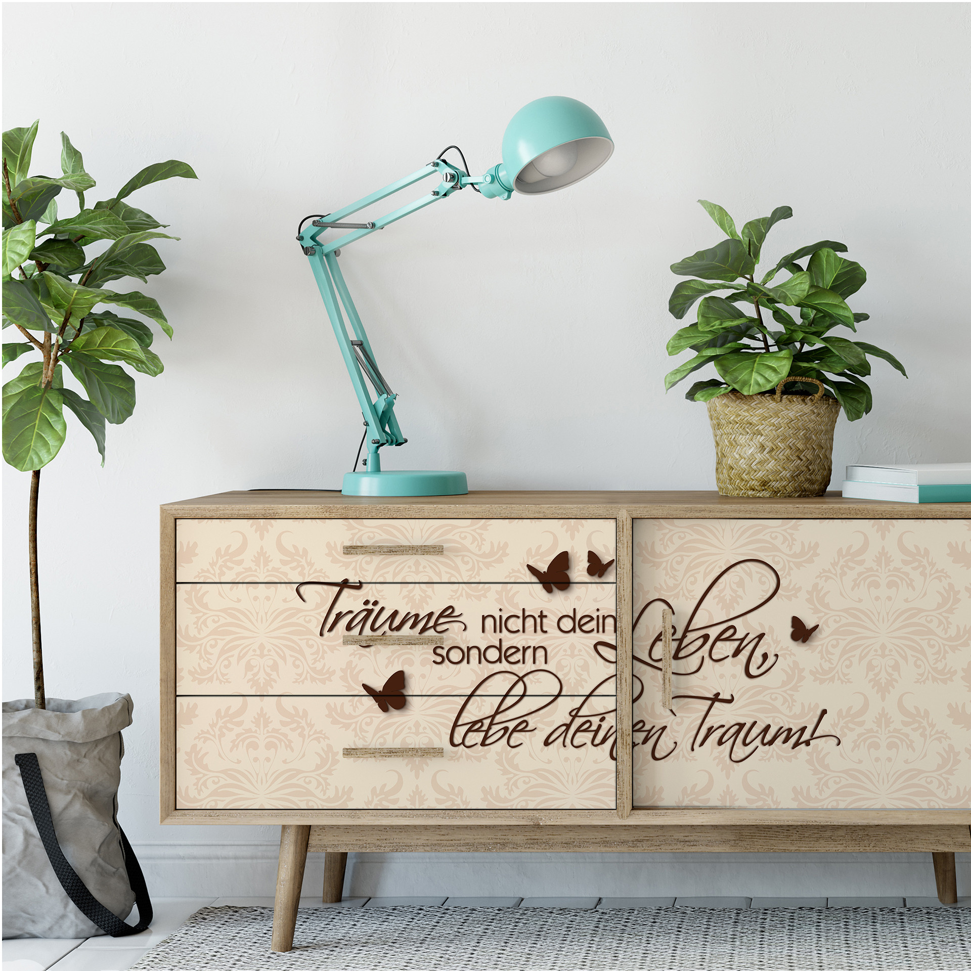 Wallprint W - Träume nicht dein Leben... Braun -Panorama
