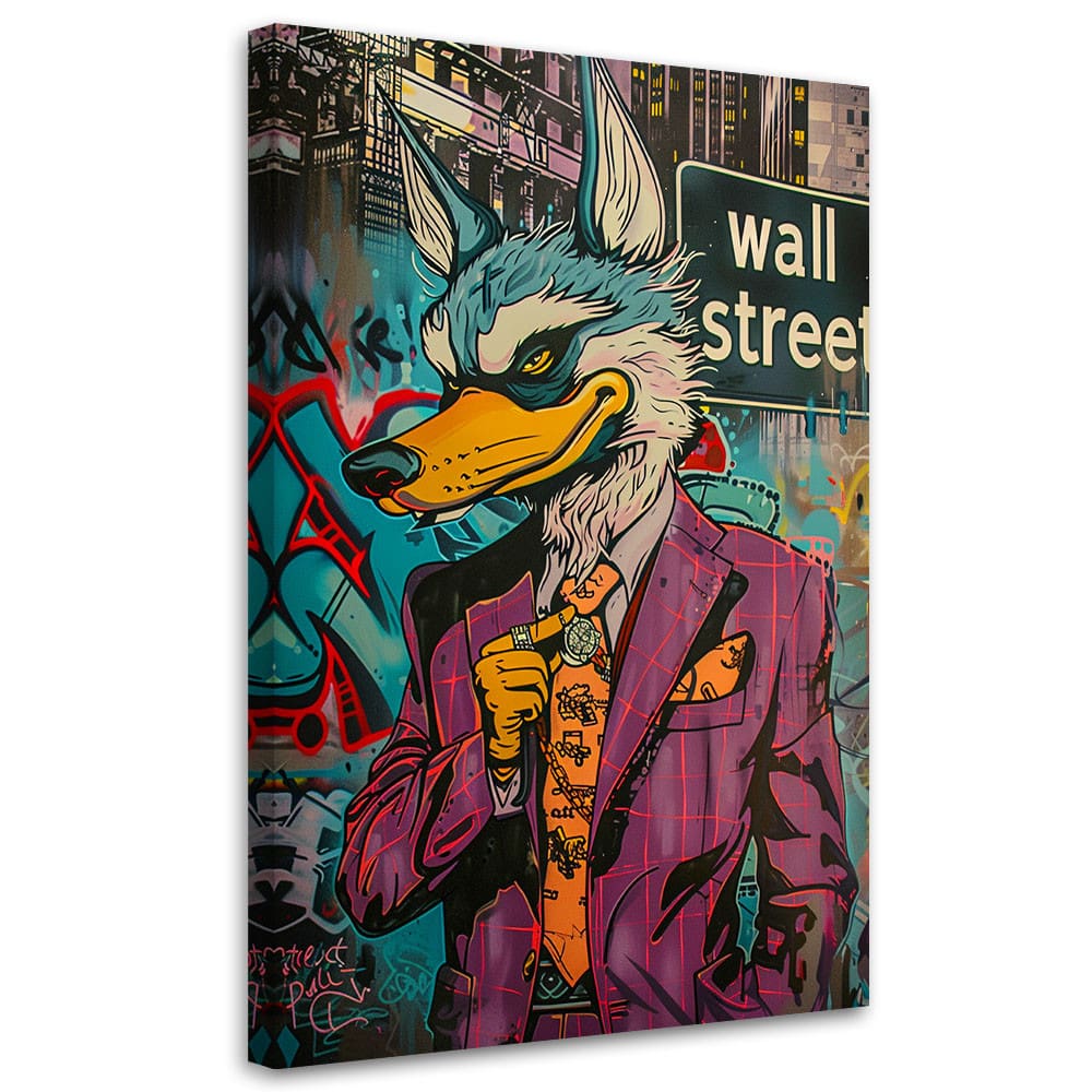 Leinwandbild Wolf der Wall Street AI