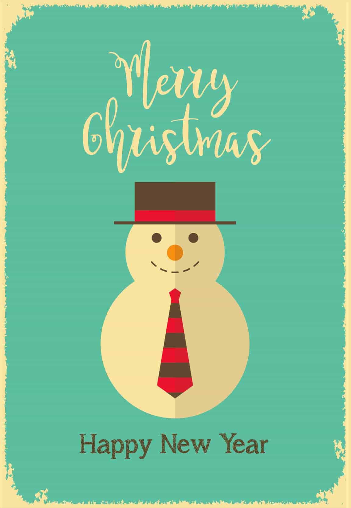 Tarjeta regalo Navidad - Muñeco de nieve