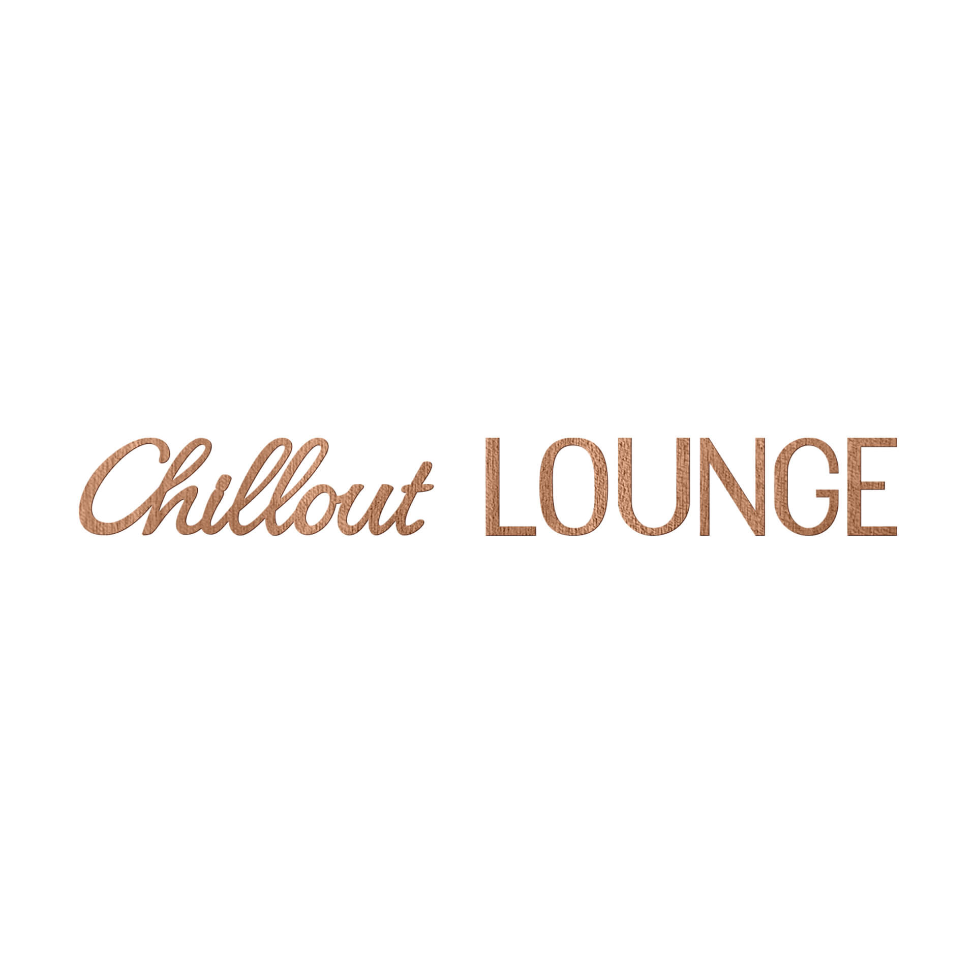 Drewniany napis nowoczesny salon chillout wykonany z drewna mahoniowego