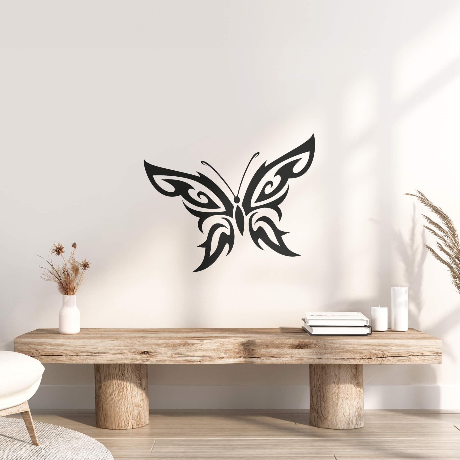 Wallsticker Tribal Sommerfugl 2