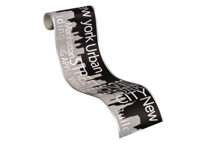 A.S. Création Muurrand Boys & Girls 4 Grijs, Metallic, Zwart
