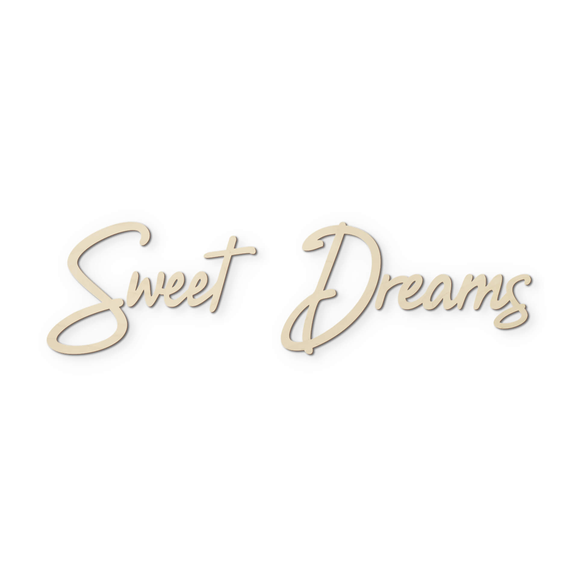 Drewniana dekoracja z napisem 3D Sweet Dreams - Topola