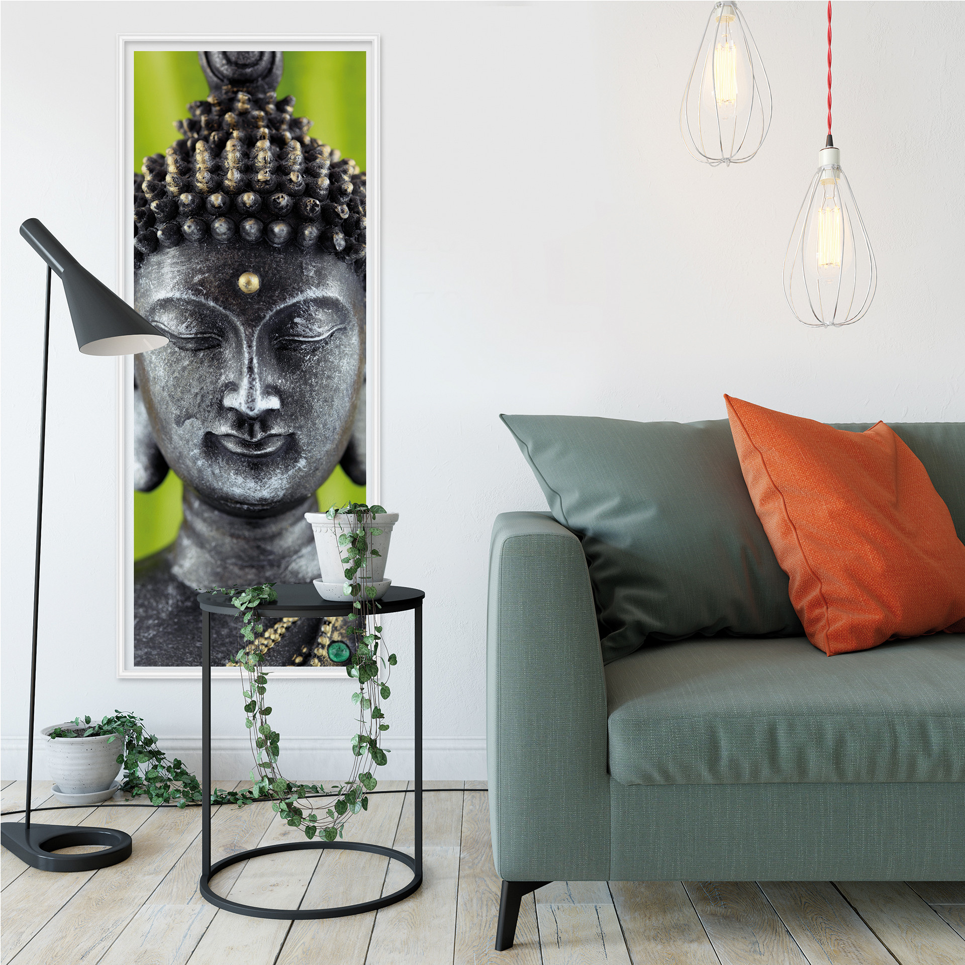 Wallprint W - Green Buddha - Panorama