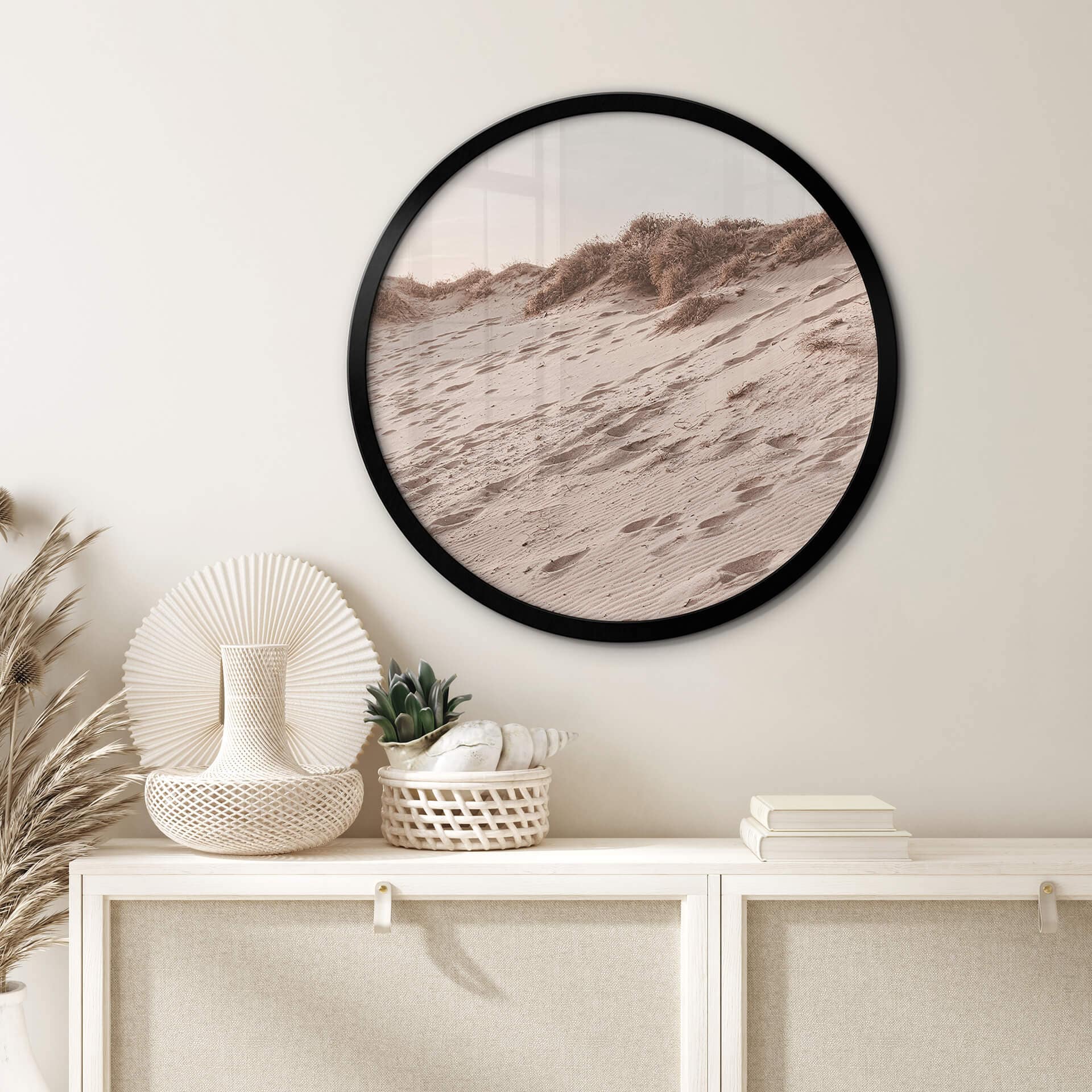 Poster rond 1X Studio - plage de sable