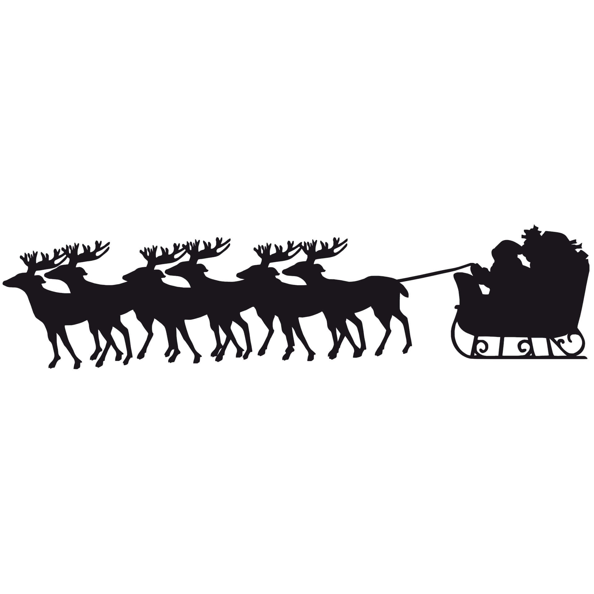 Wallsticker Rensdyr Slæde