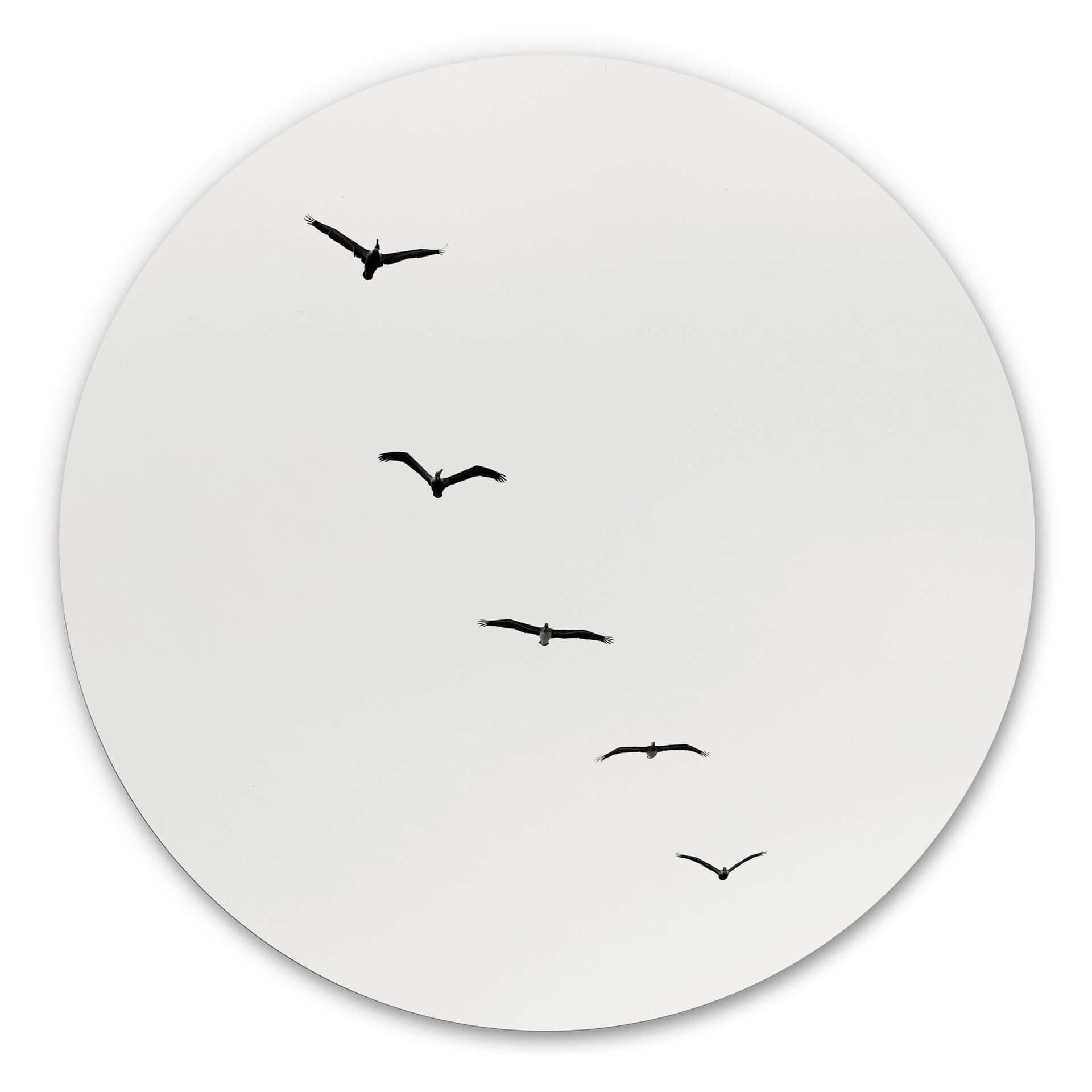 Tableau sur alu-Dibond rond Kubistika - haut dans le ciel
