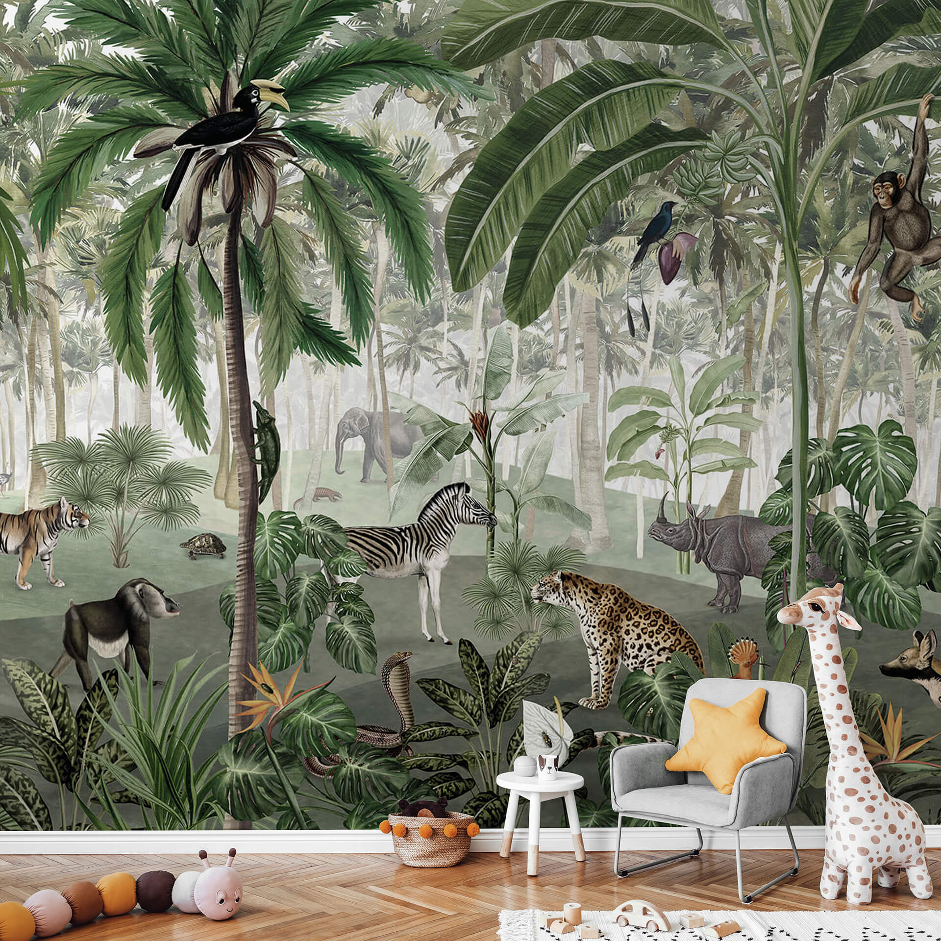 Fotobehang Kikki Belle - Look into the Jungle