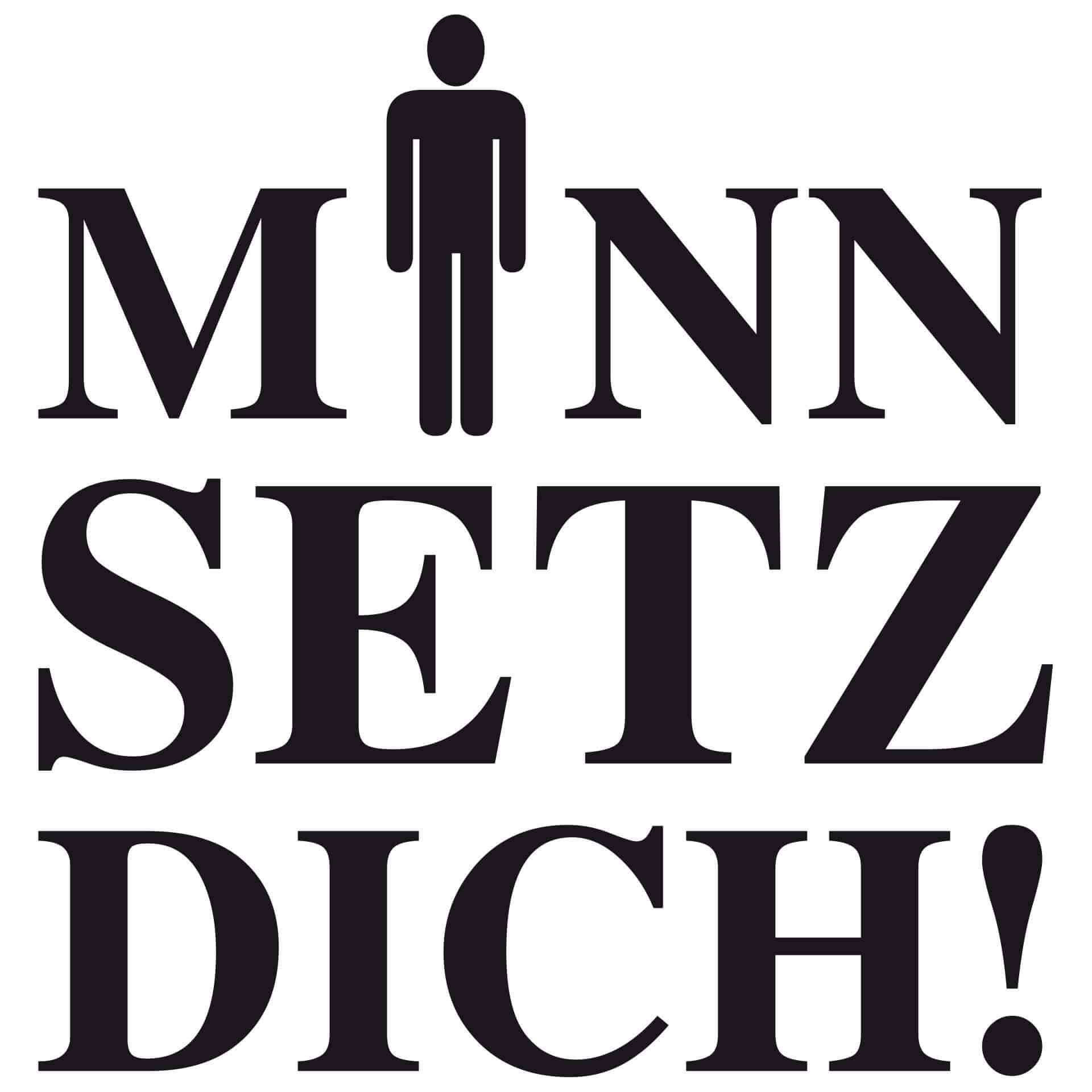 Wandtattoo Mann - setz dich